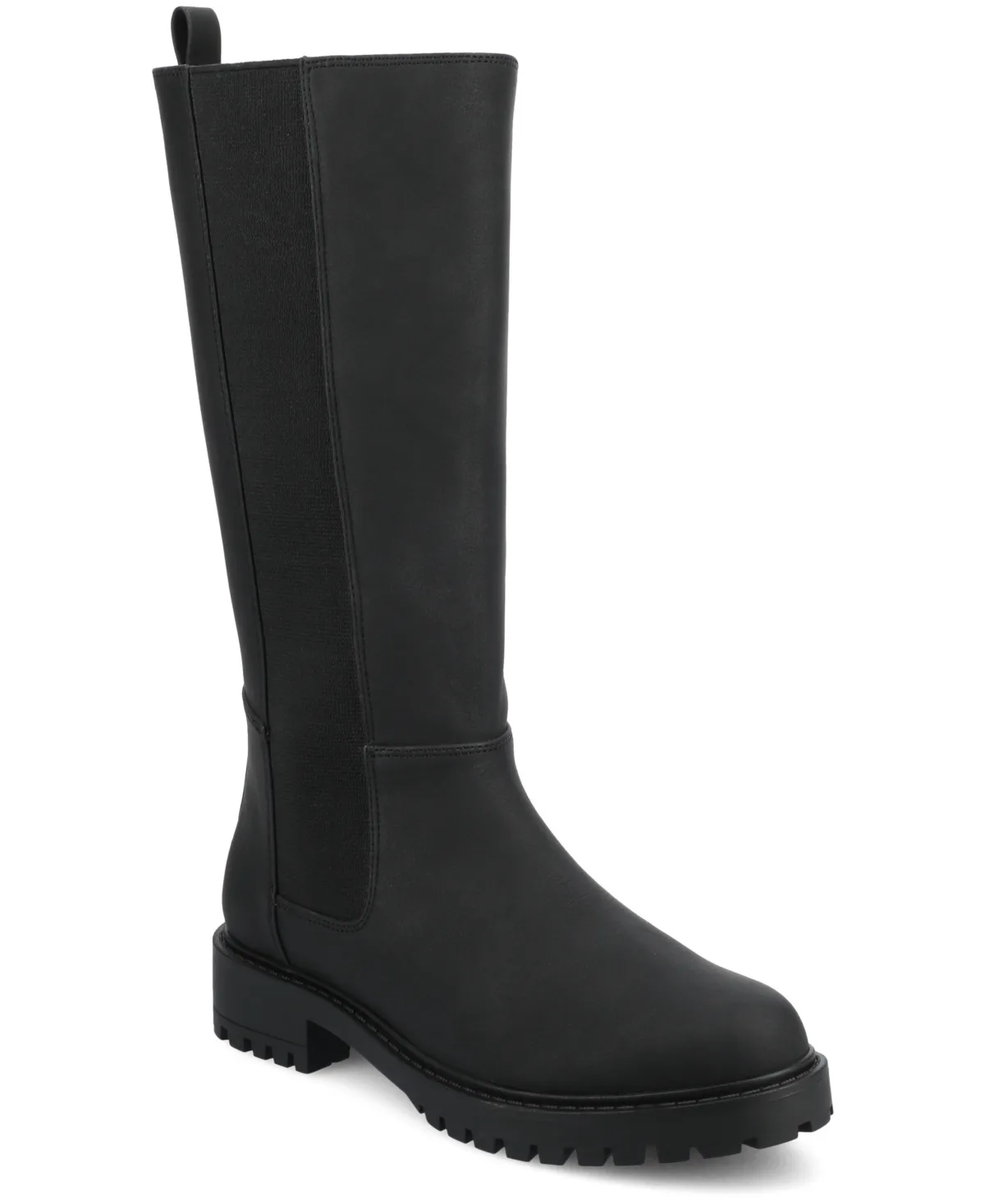 Brandi Lug Sole Wide Calf Knee High Boots