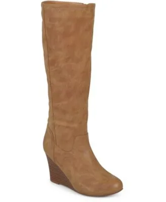 Langly Regular Wide Calf Knee High Wedge Boots