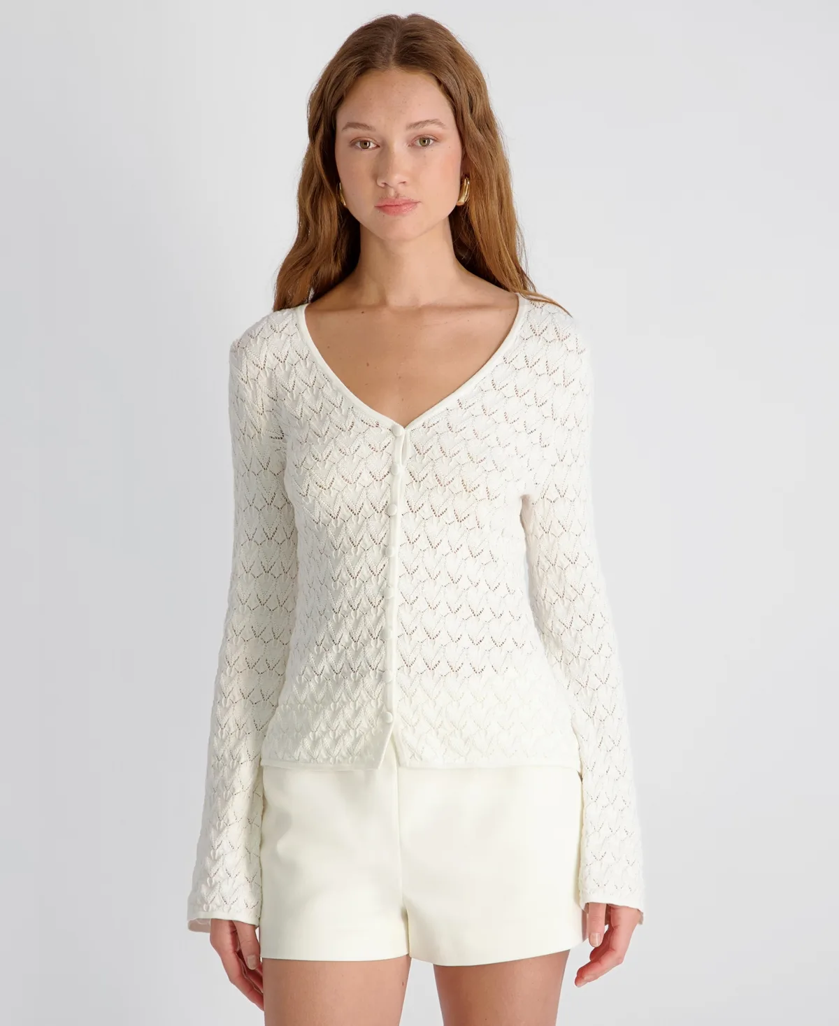 Mozart Heartleaf V-Neck Crochet Top