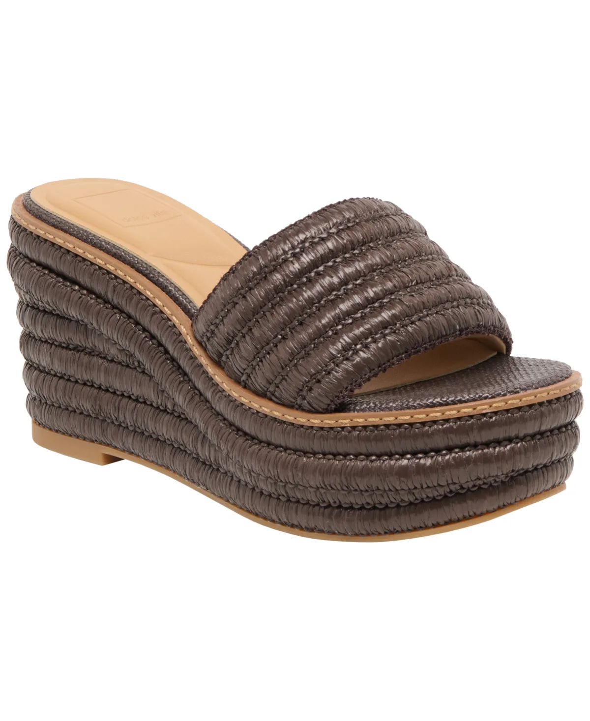 Throne Platform Raffia Wedge Sandals