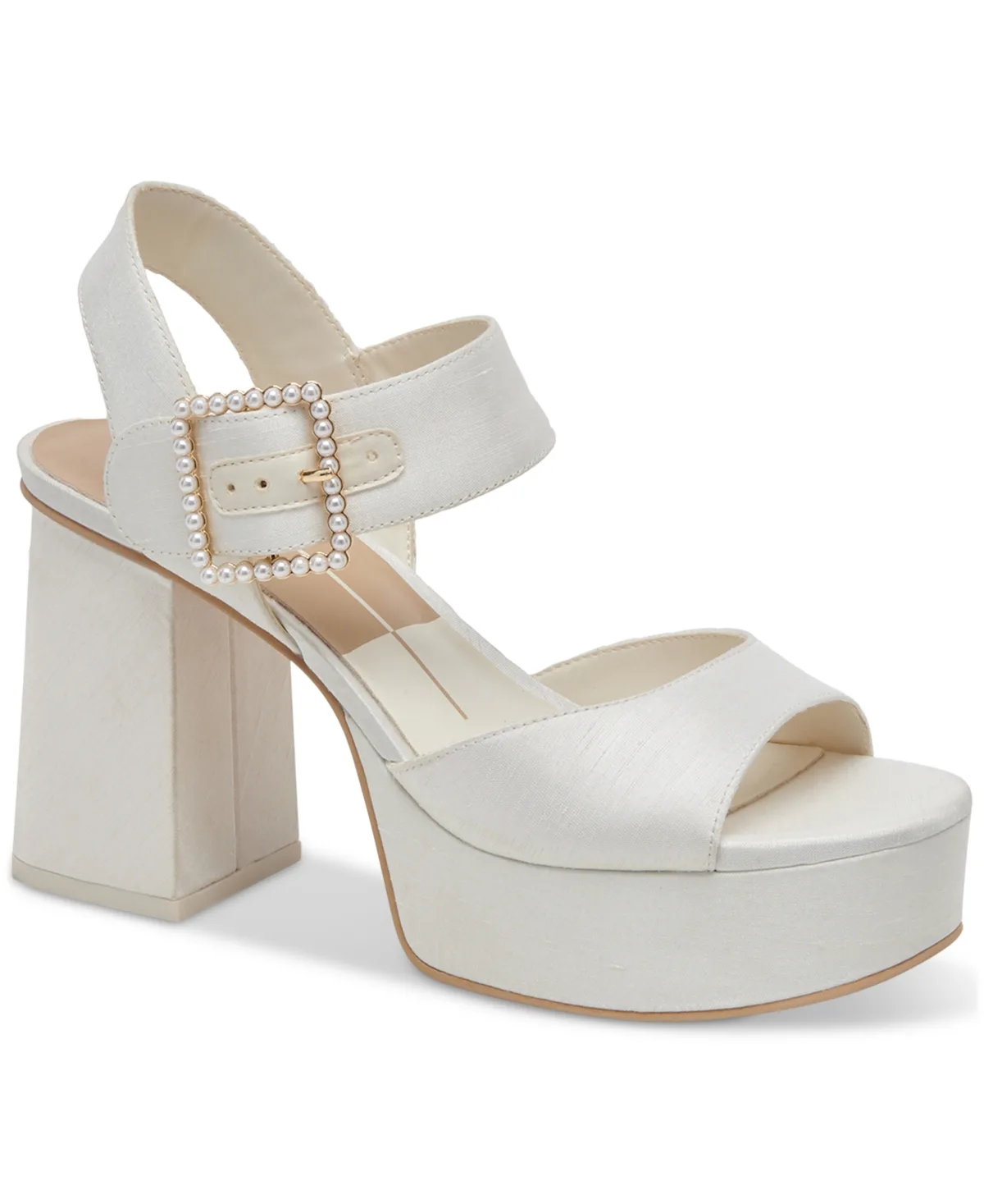 Bobby Pearls Ankle-Strap Two-Piece Platform Sandals