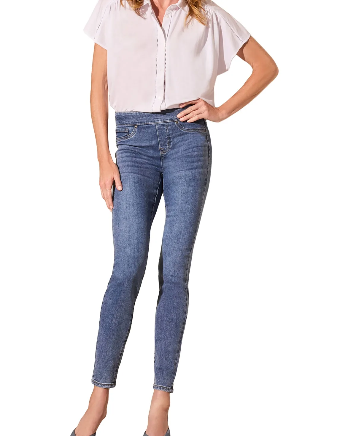 Audrey Elastic-Waist Jeggings