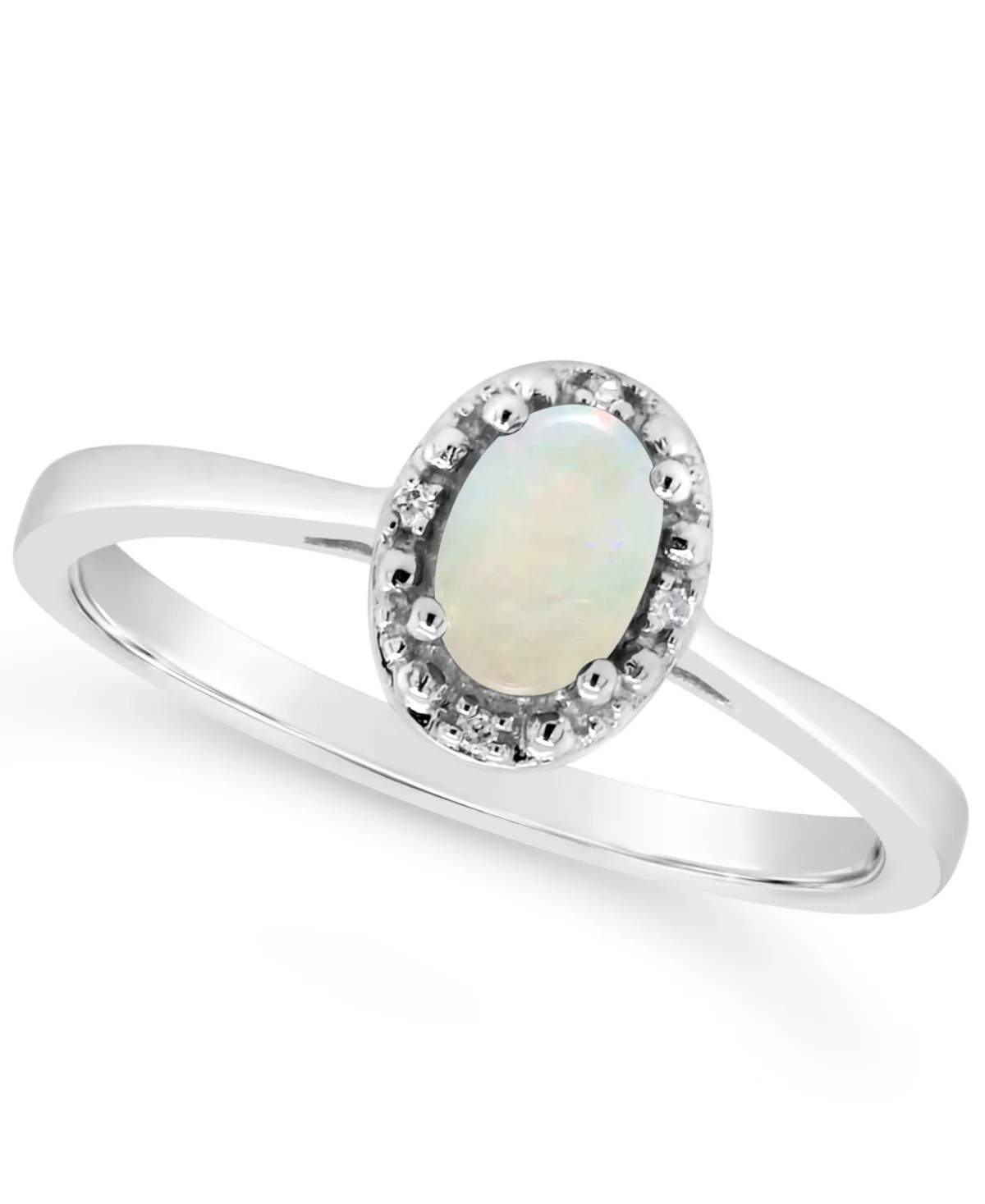 Diamond Accent and Garnet (1/2 ct. t.w.) Ring in Sterling Silver by Macy's