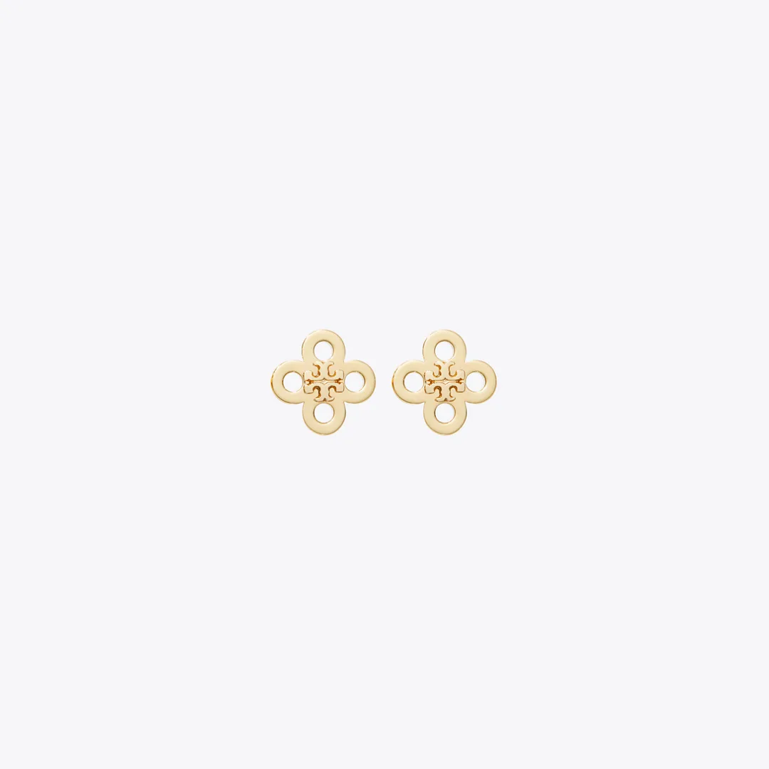 Forget Me Not Clover Stud Earring