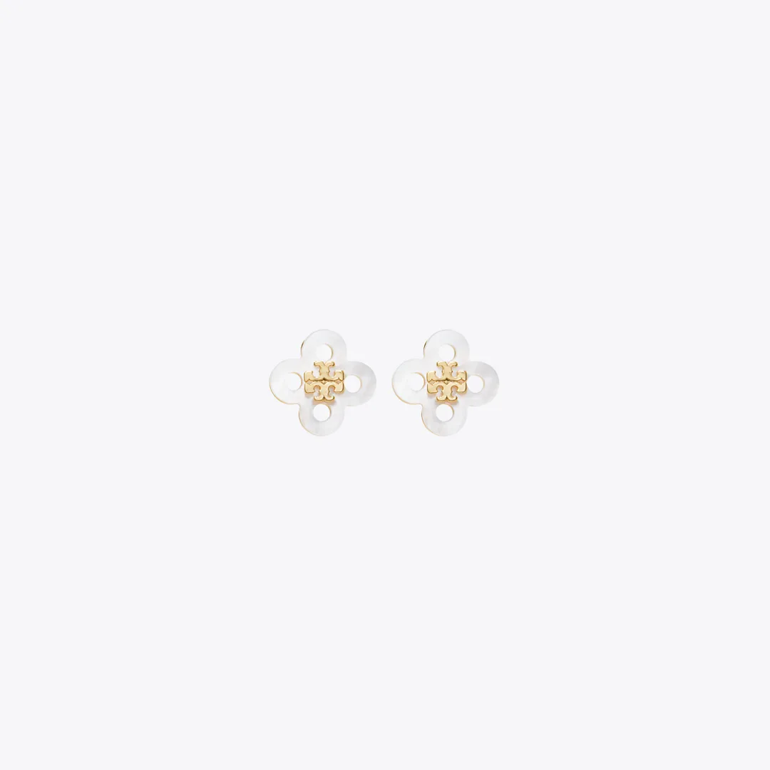 Forget Me Not Clover Stud Earring