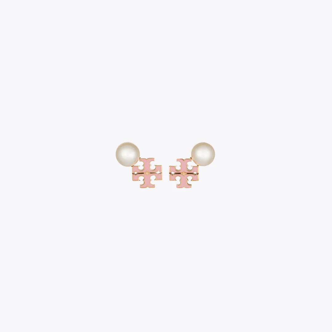 Moondance Logo and Pearl Stud Earrings