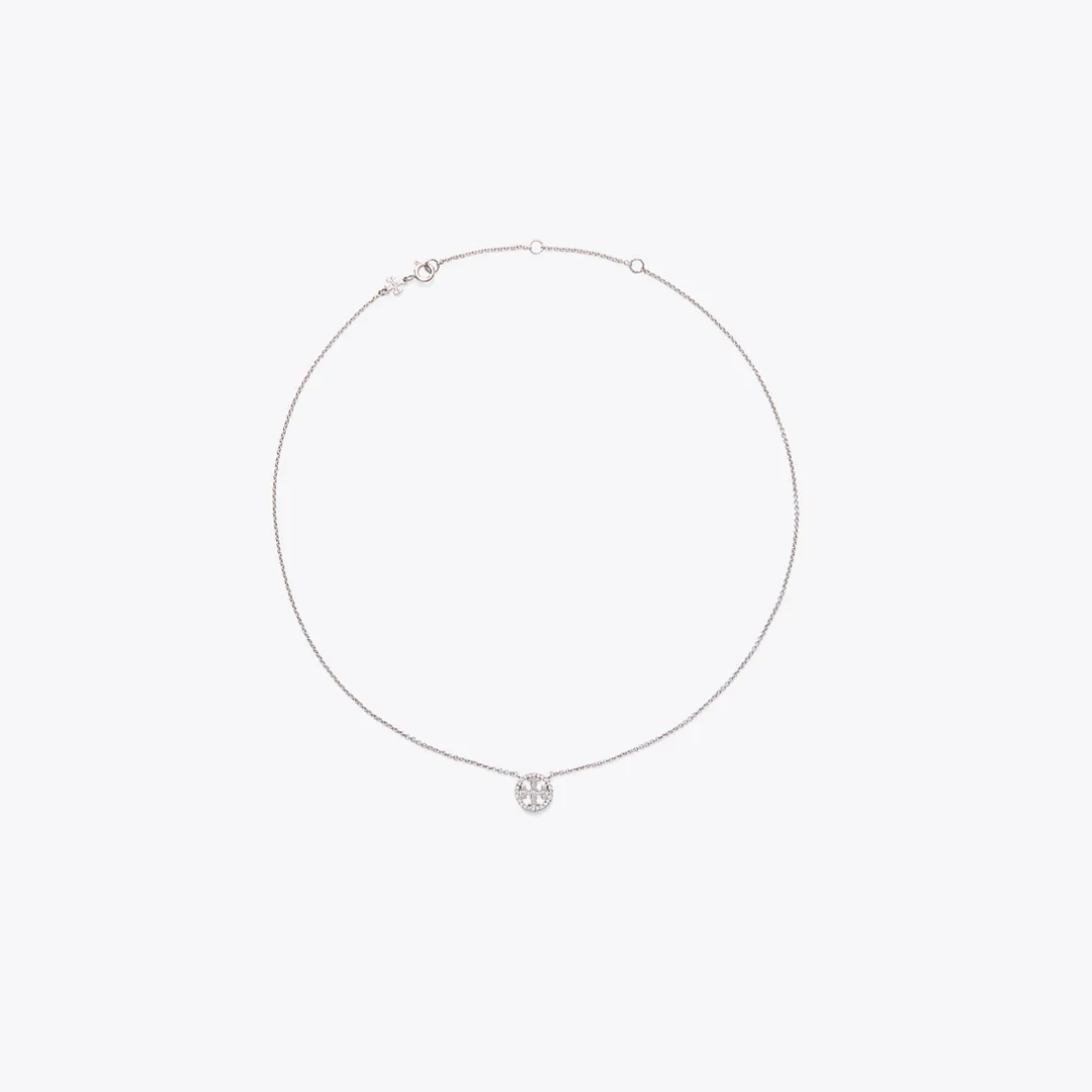 Icon Pavé Pendant Necklace by Tory Burch