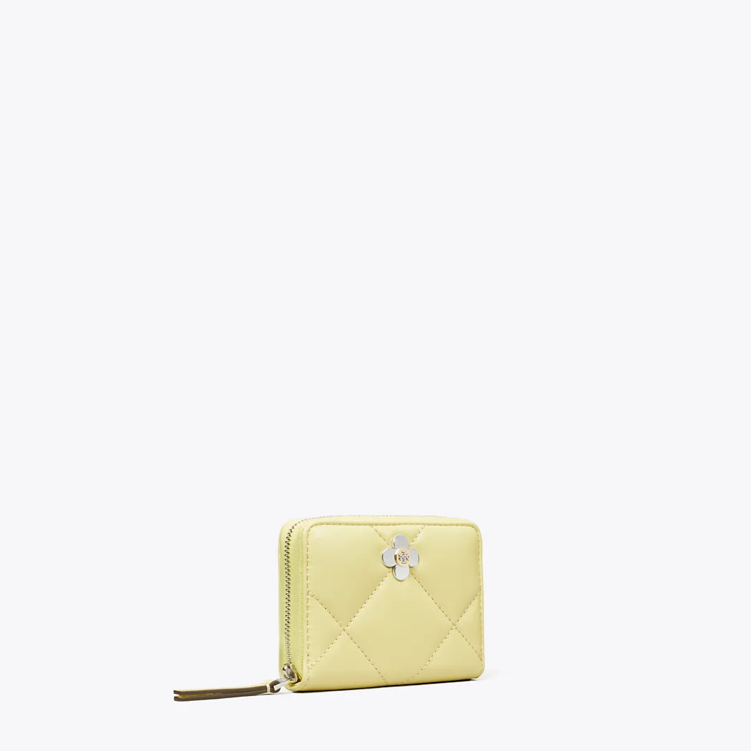 Small Kira Diamond Quilt Clover Zip-Around Wallet