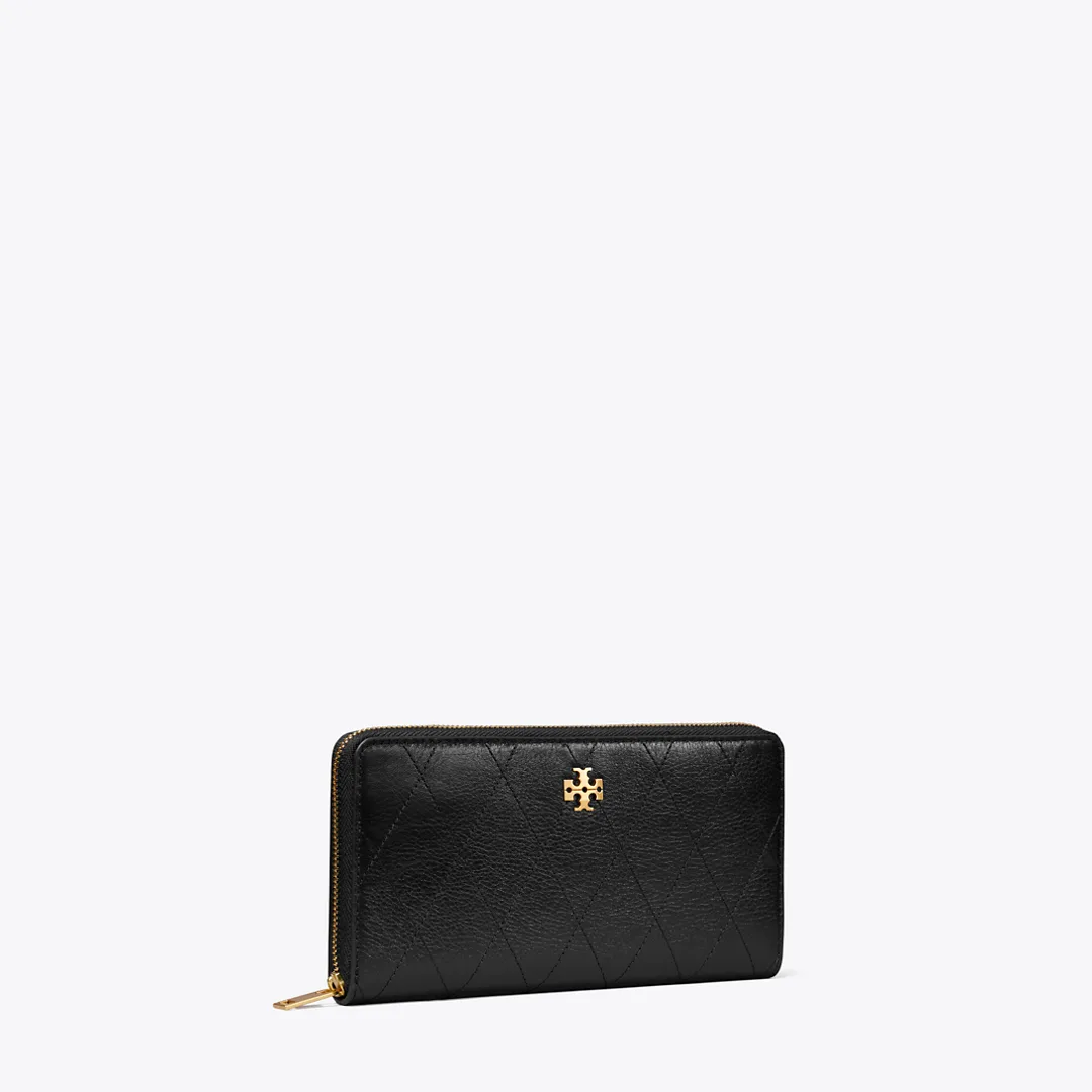 Charlie Quilted Zip Continental Wallet