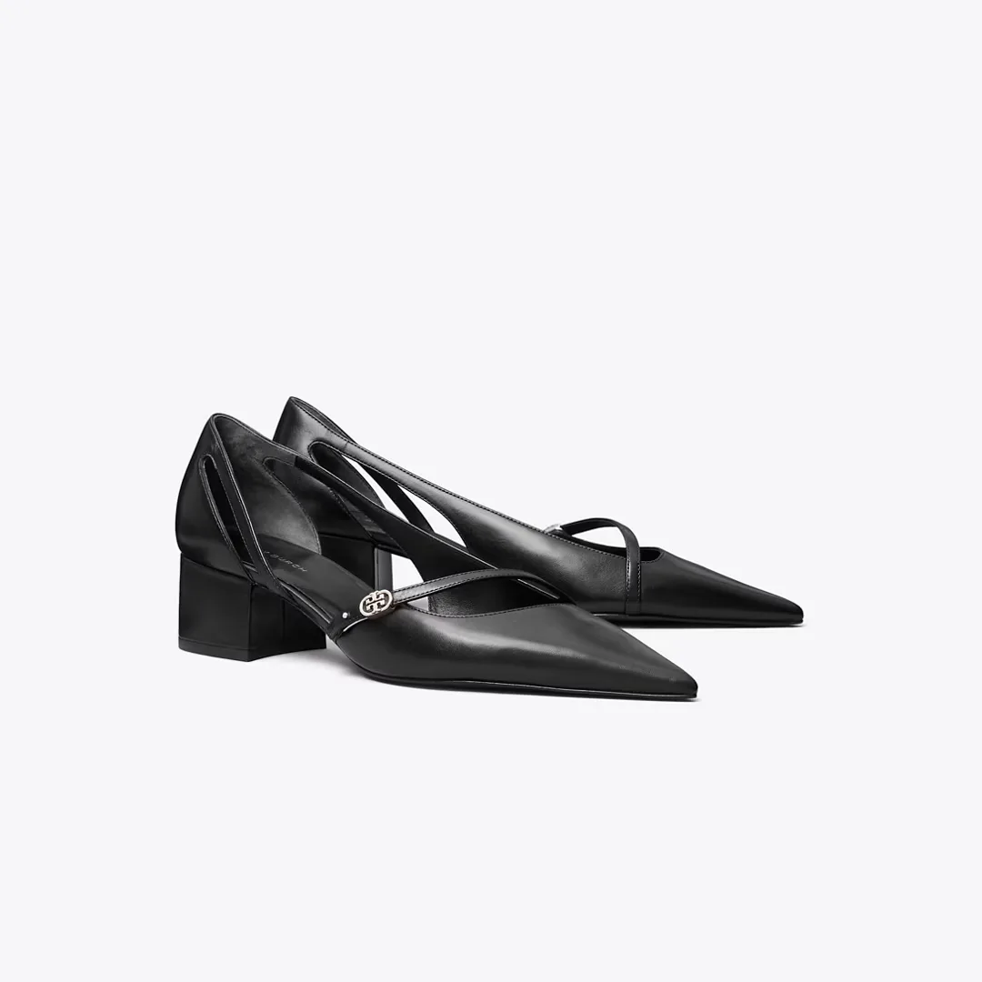 Double T Buckle D'Orsay Pump