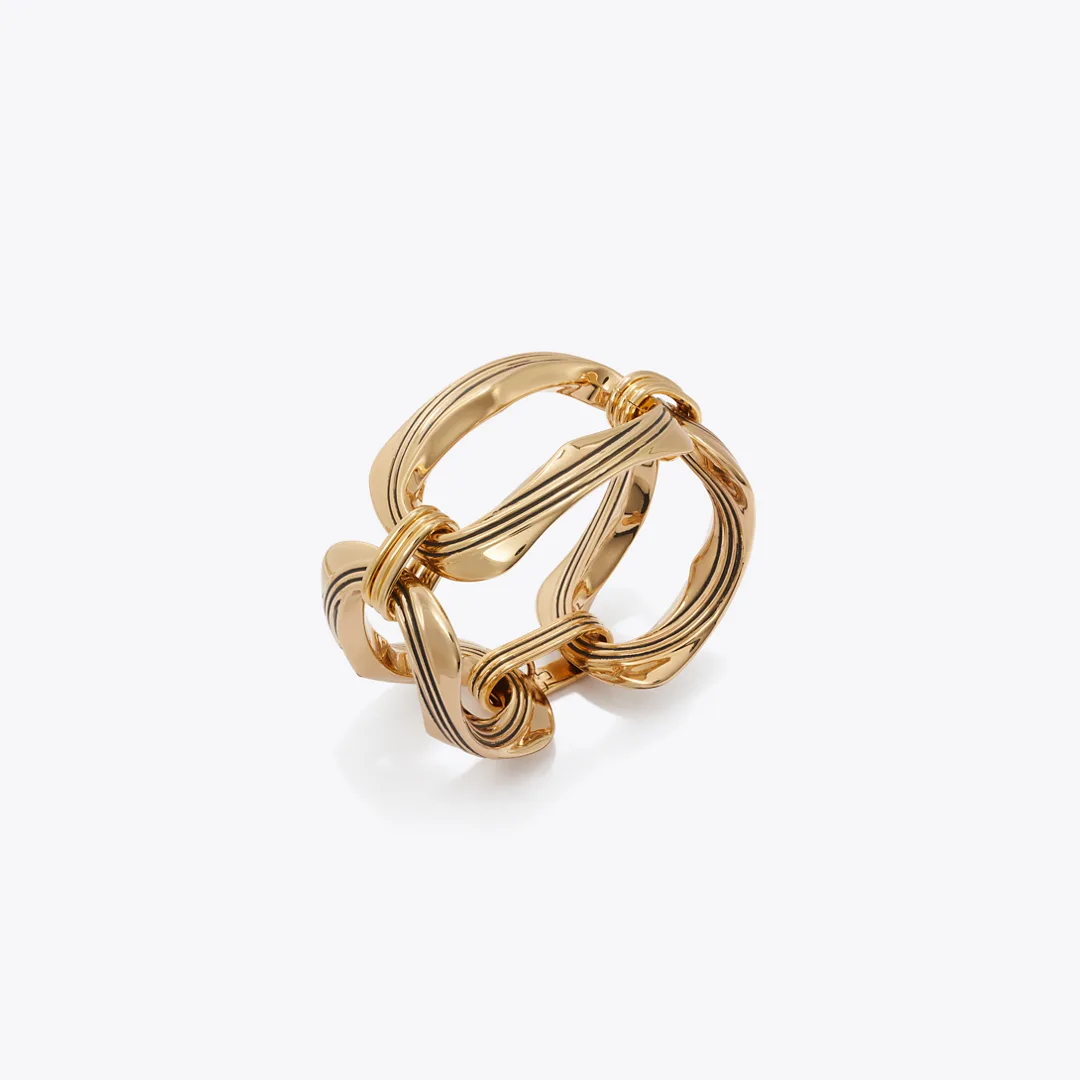 Runway Carved Metal Bracelet
