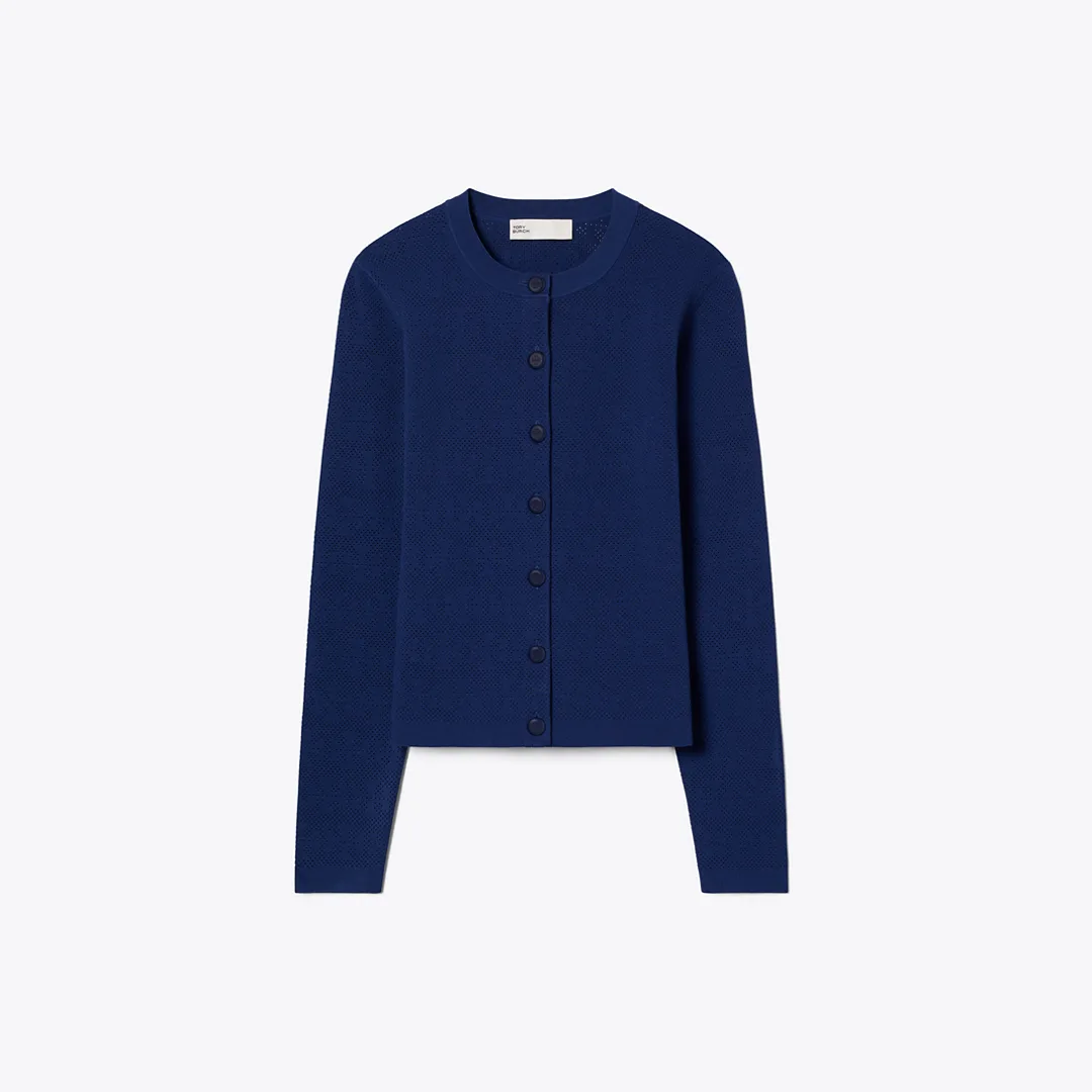 Pointelle Viscose Cardigan