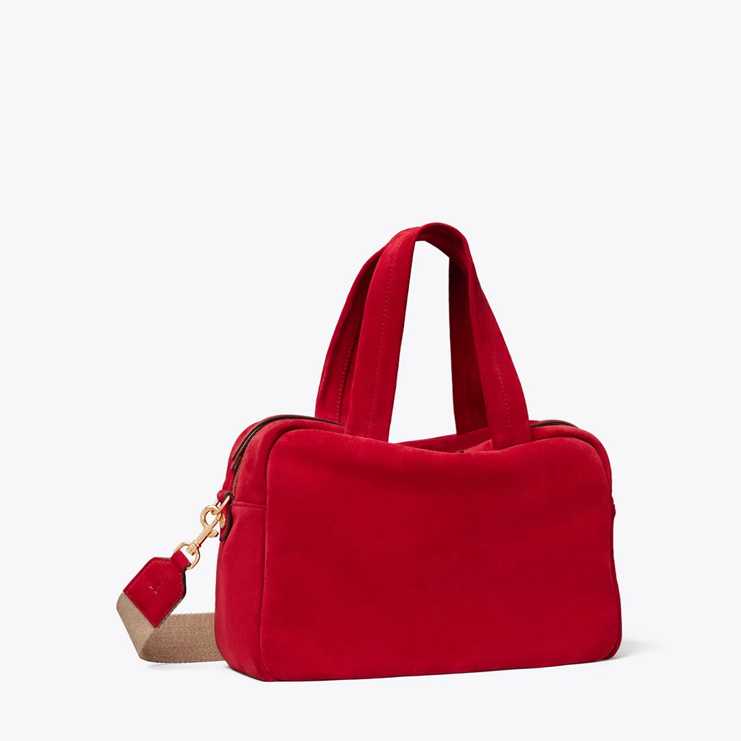 Suede Satchel by Tory Burch