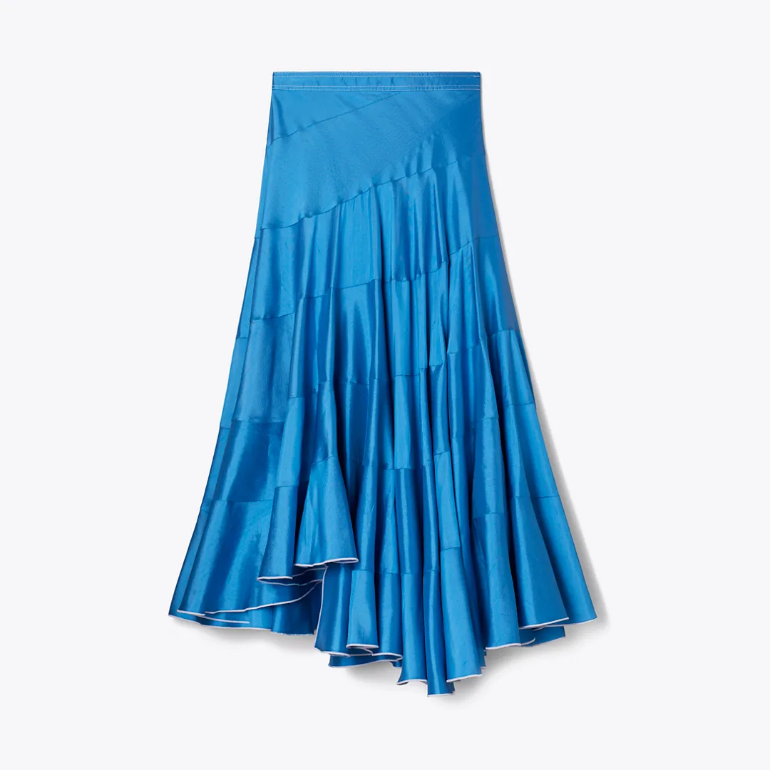 Flared Silk Skirt