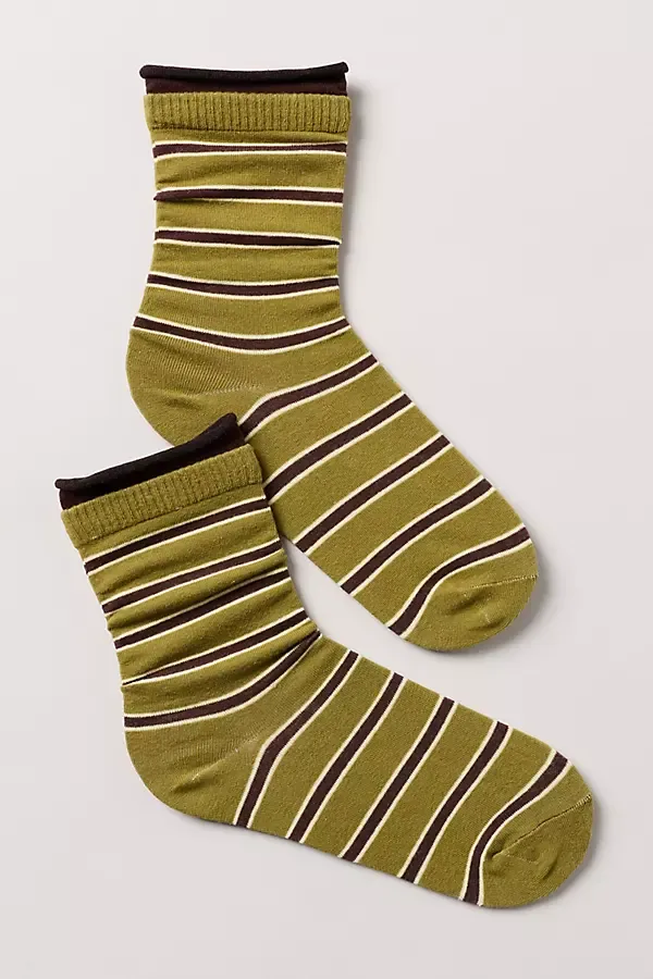 Double Cuff Stripe Socks