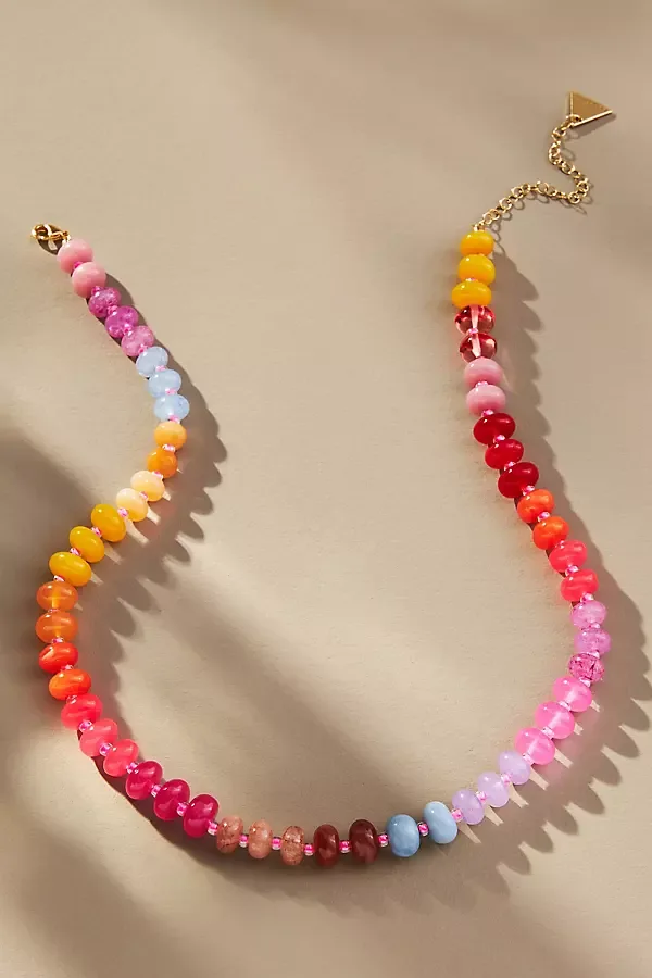 Rainbow Stone Necklace by By Anthropologie