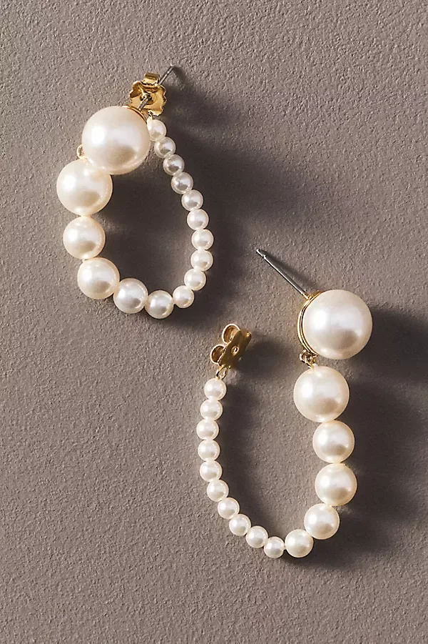 London Front-Back Pearl Earrings
