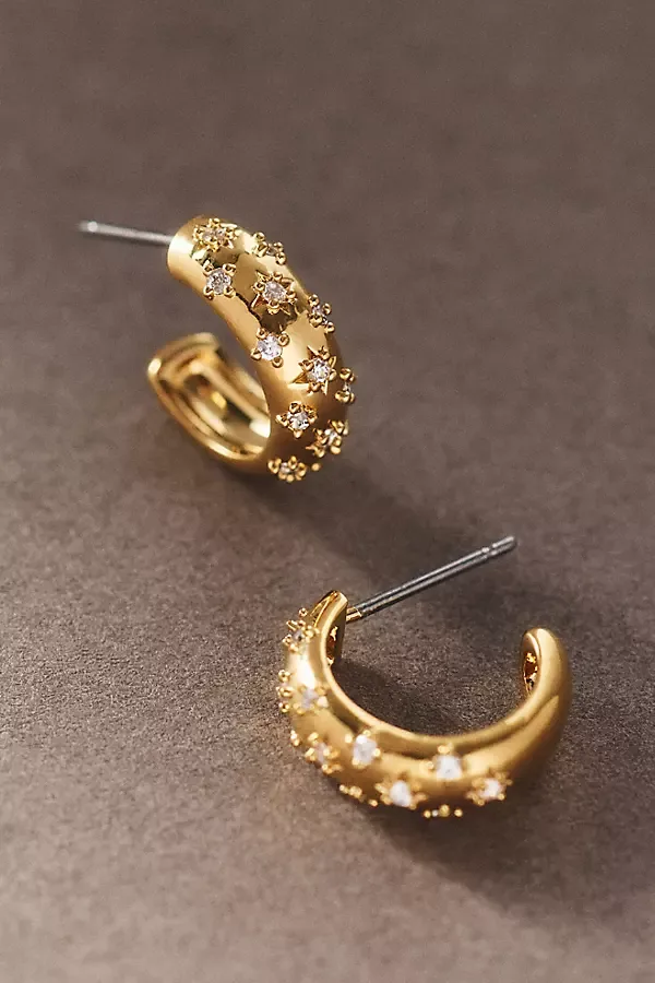 Starry Hoop Earrings