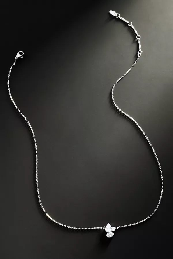 Demi-Fine Clustered Crystal Necklace