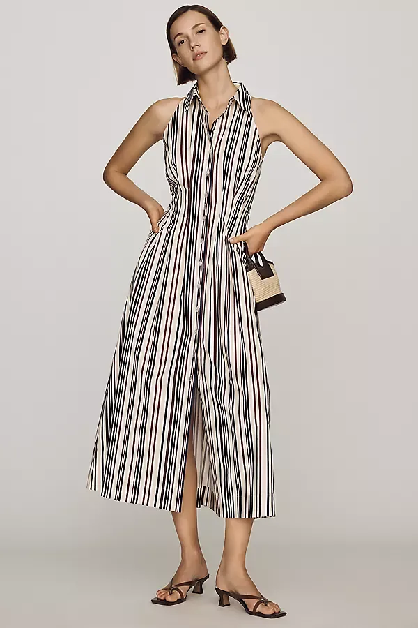 Tobie Sleeveless Shirtdress by Exquise