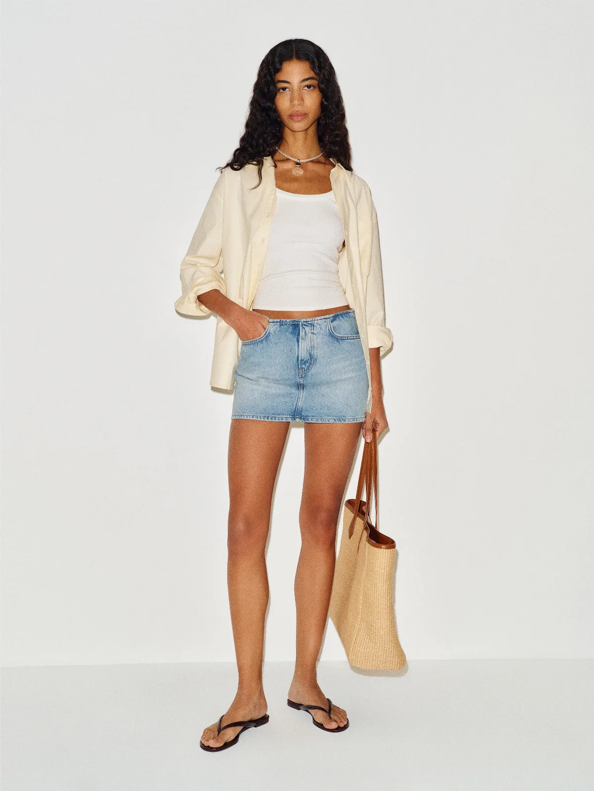 Rylee Low Rise Denim Mini Skirt