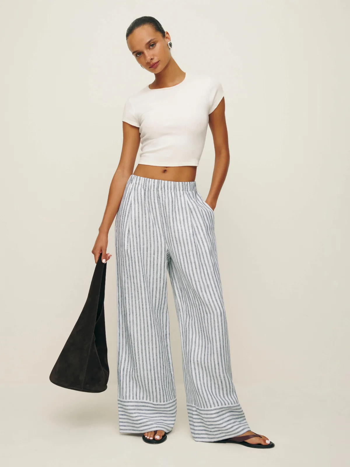 Fernando Linen Wide Leg Short Pant by Reformation