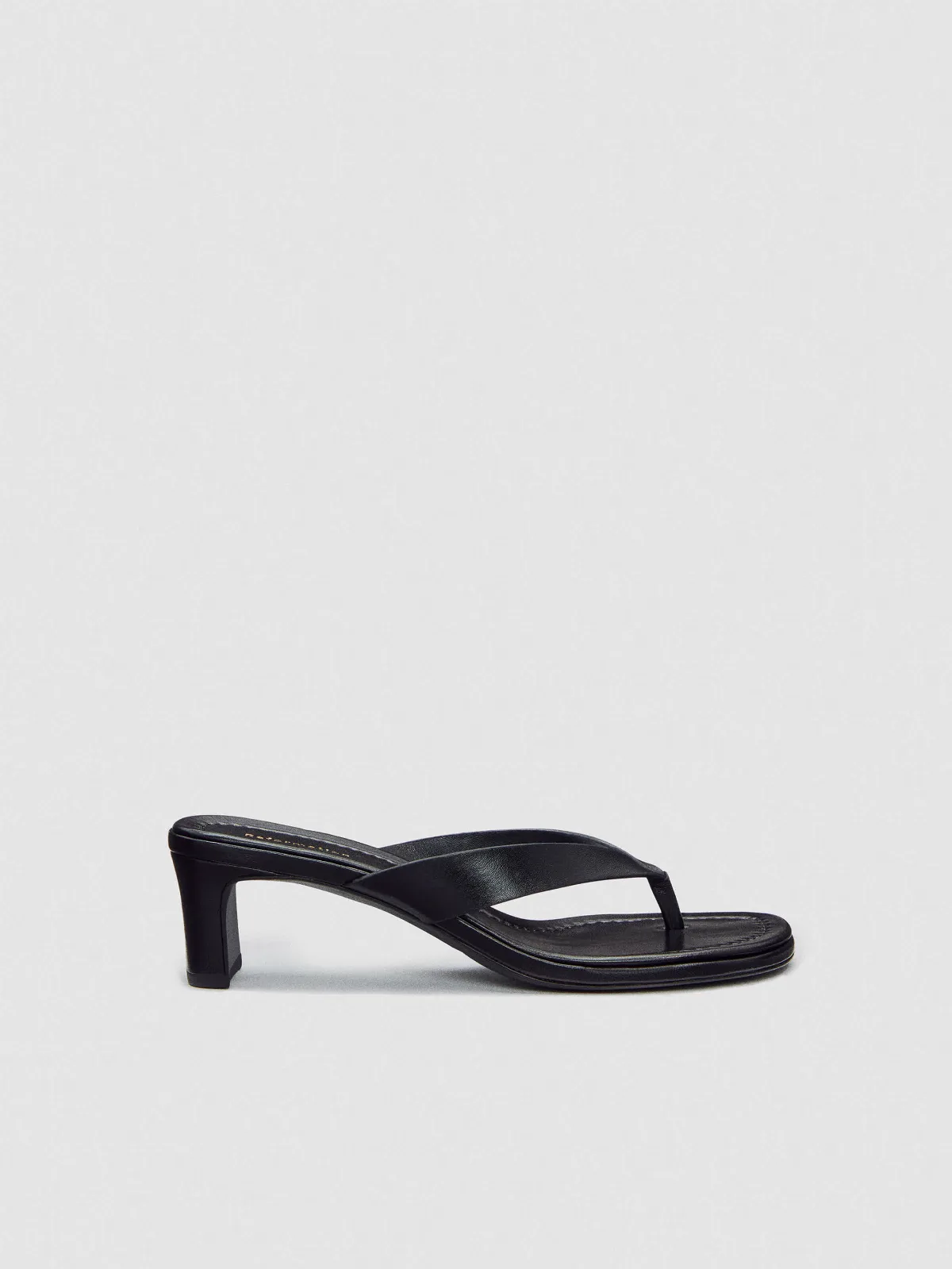 Jessie Block Heel Sandal Black Leather