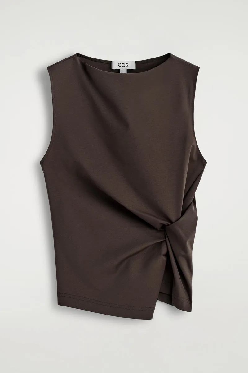 Twist-Detail Jersey Top