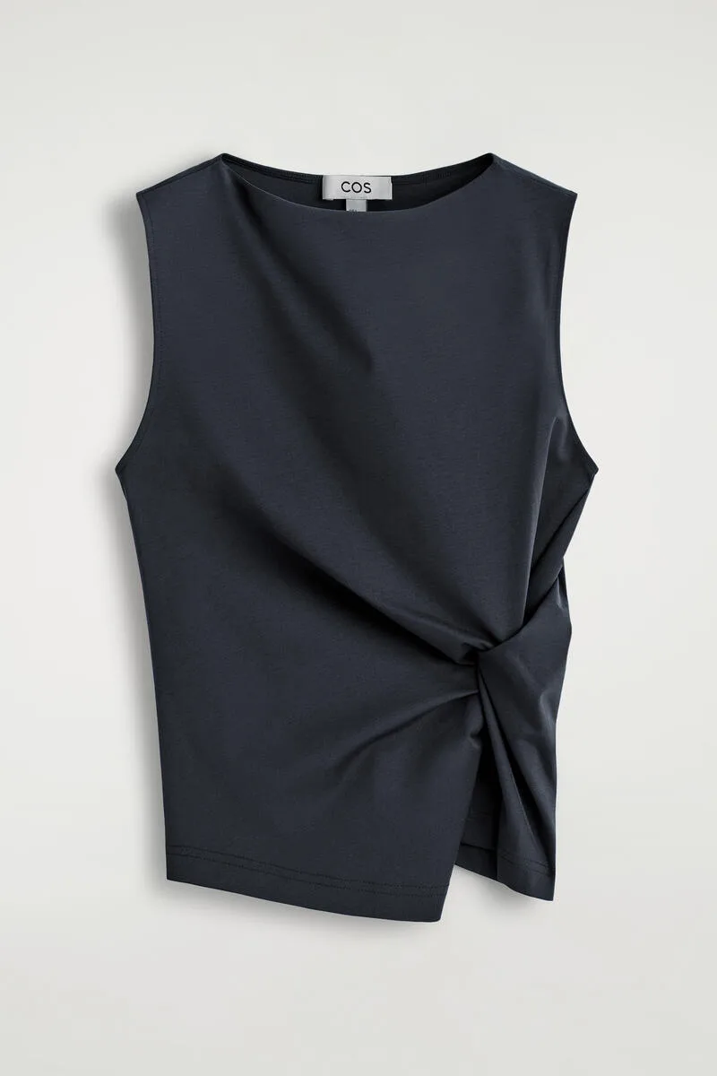 Twist-Detail Jersey Top