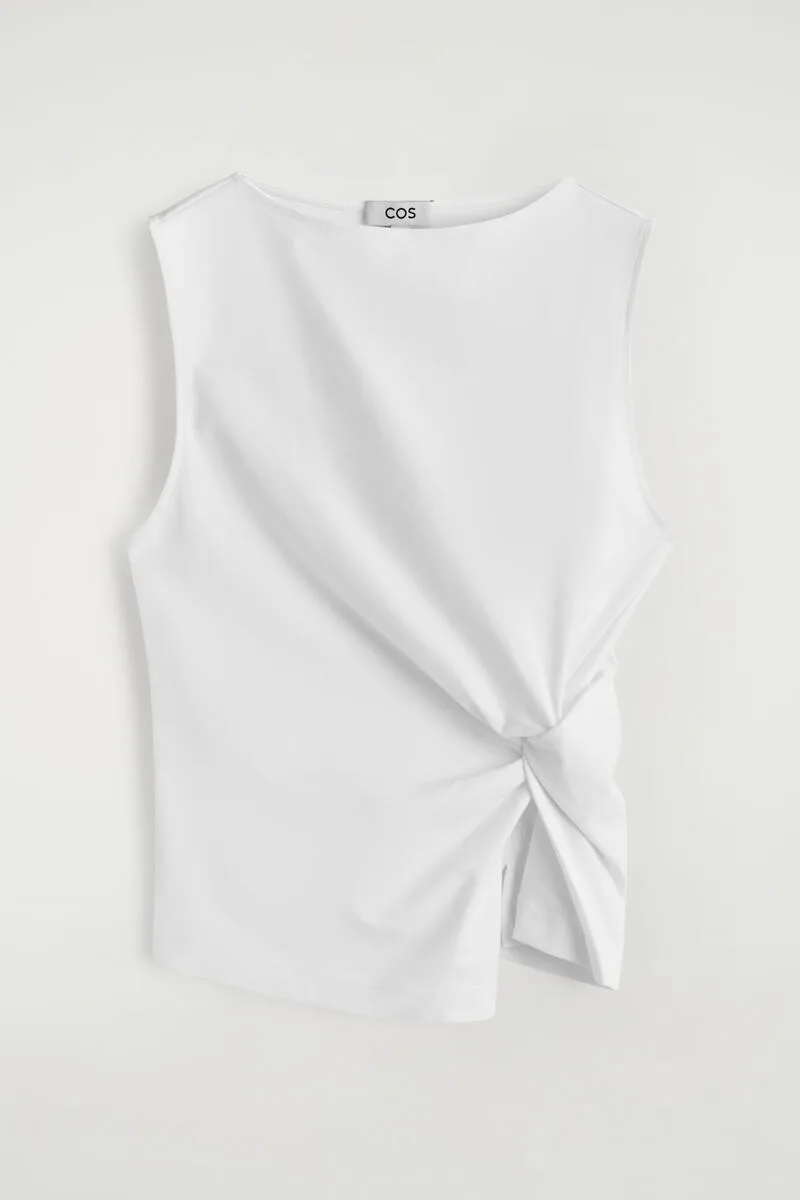Twist-Detail Jersey Top