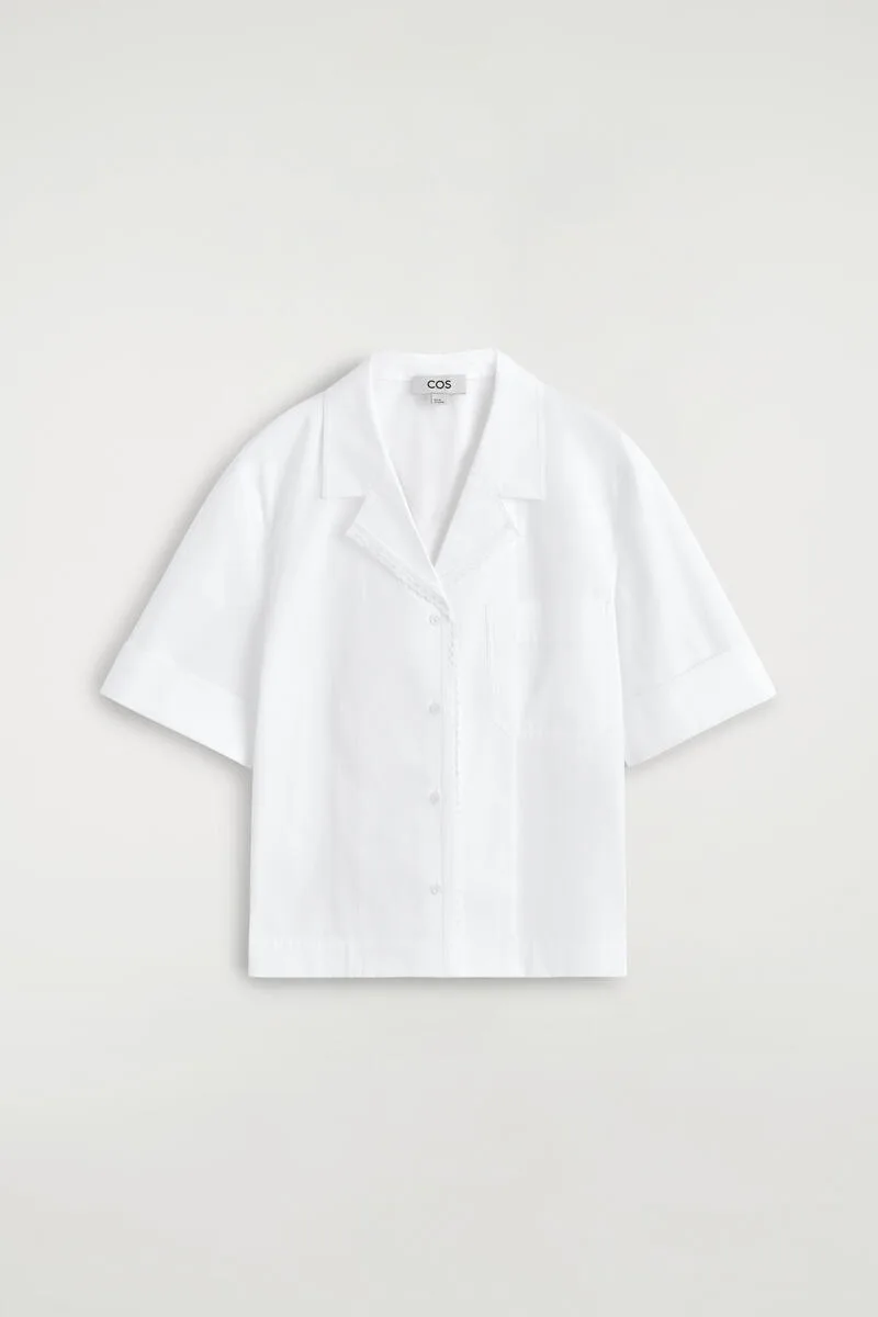 Lace-Trimmed Resort Shirt