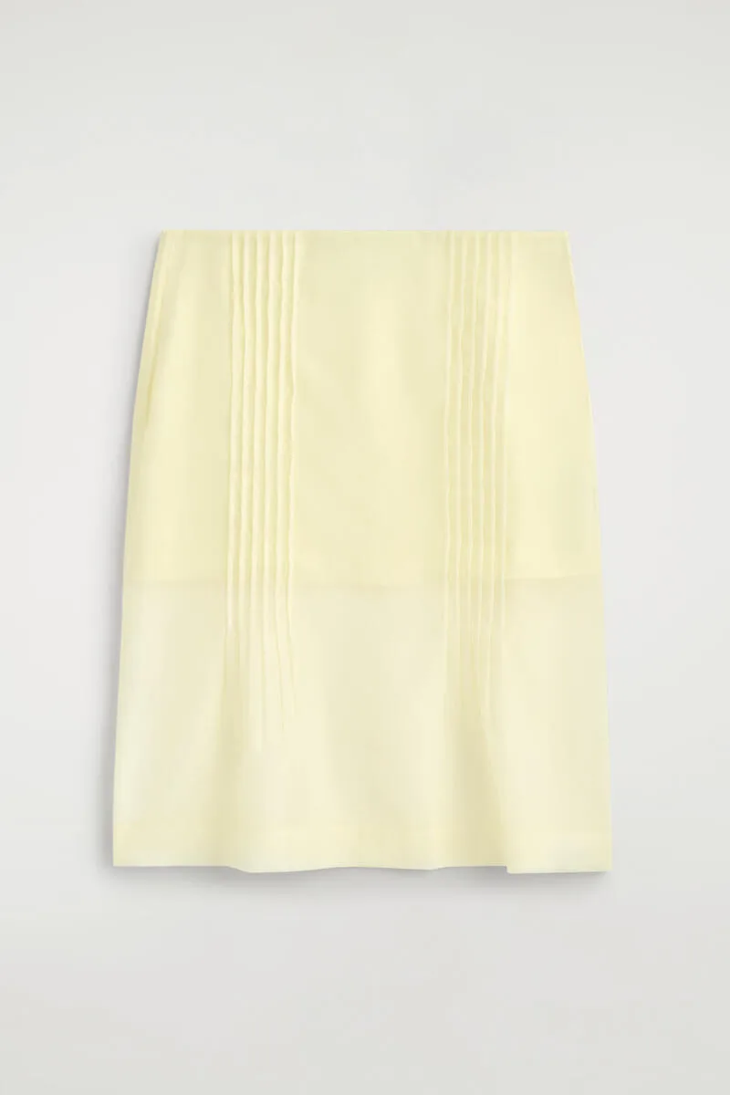 Sheer Pintucked Skirt