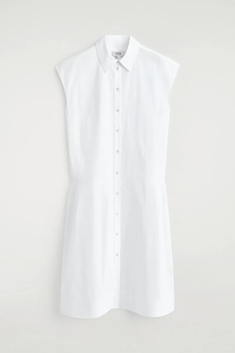 Sleeveless Cotton-Poplin Shirt Dress by COS