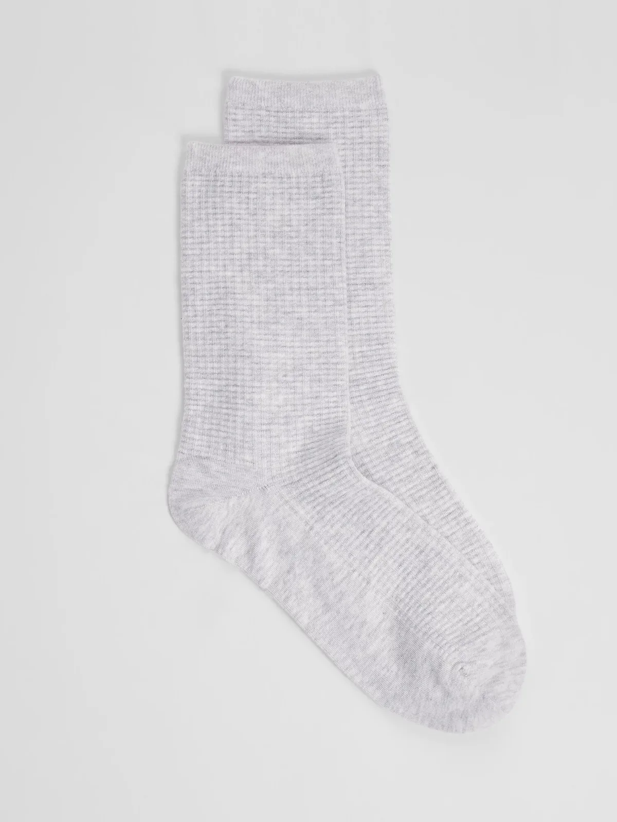 Cotton Waffle Crew Sock