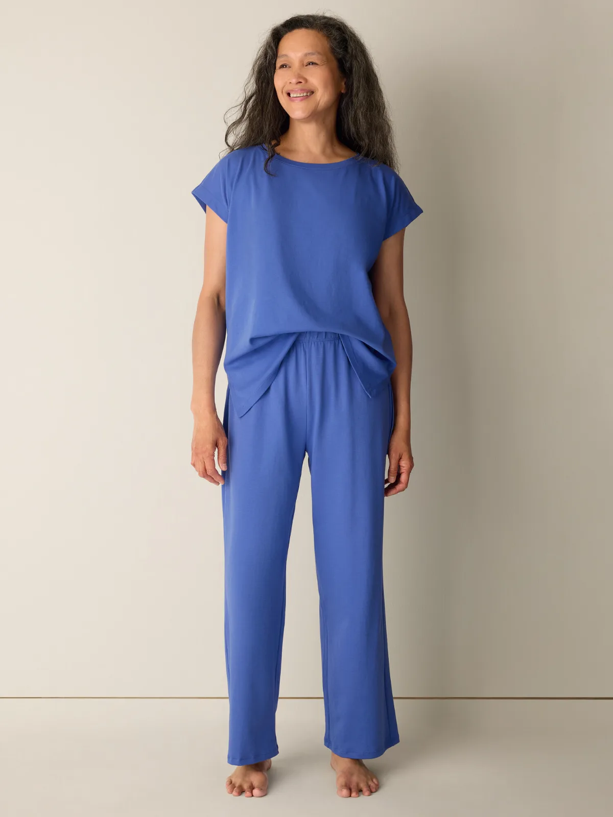 Organic Cotton Interlock Straight Sleep Pant by EILEEN FISHER