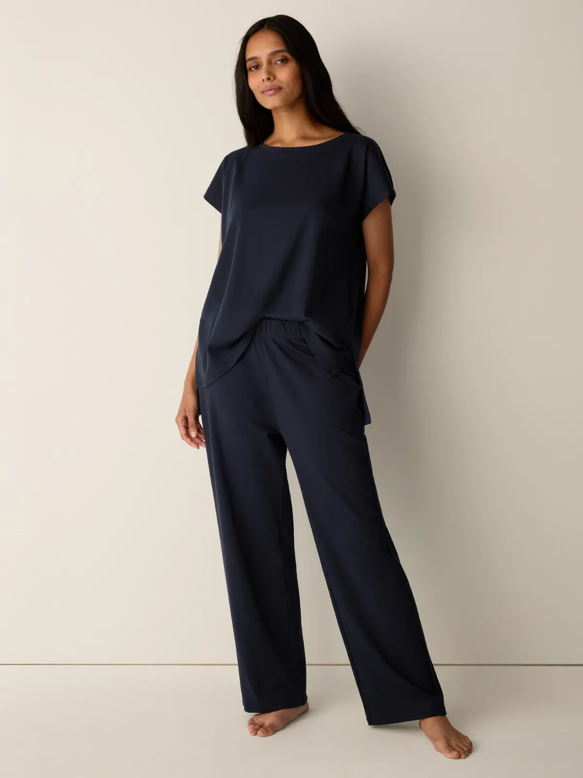 Organic Cotton Interlock Straight Sleep Pant