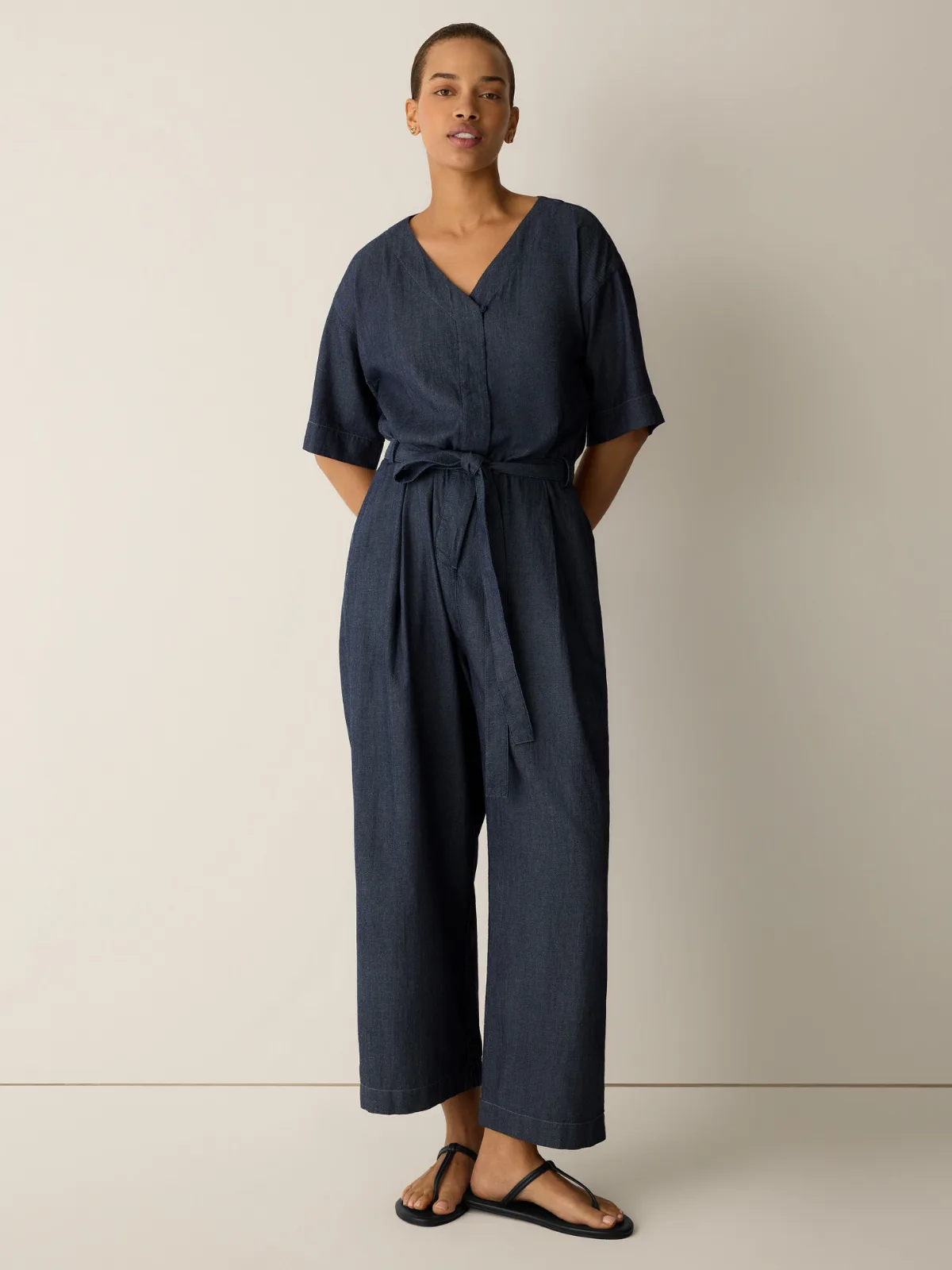 Airy Organic Cotton Twill Jumpsuit
