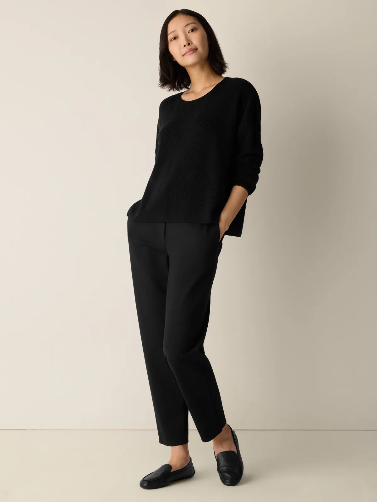 Merino Crew Neck Top in Regenerative Wool