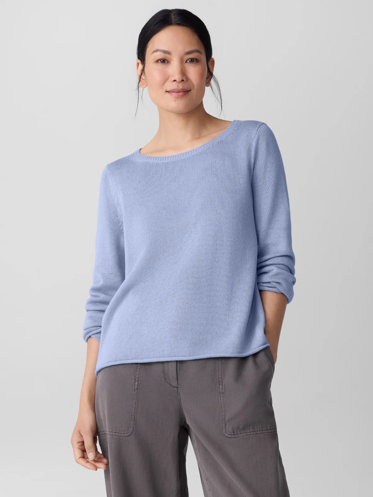 Peruvian Cotton Blend Bateau Neck Top