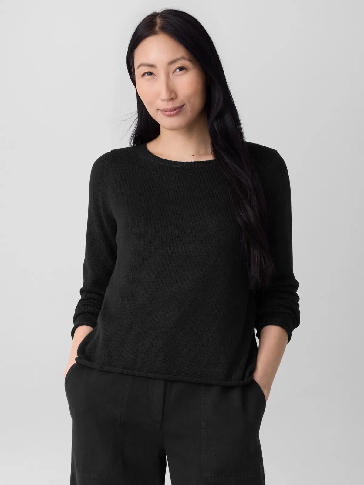 Peruvian Cotton Blend Bateau Neck Top