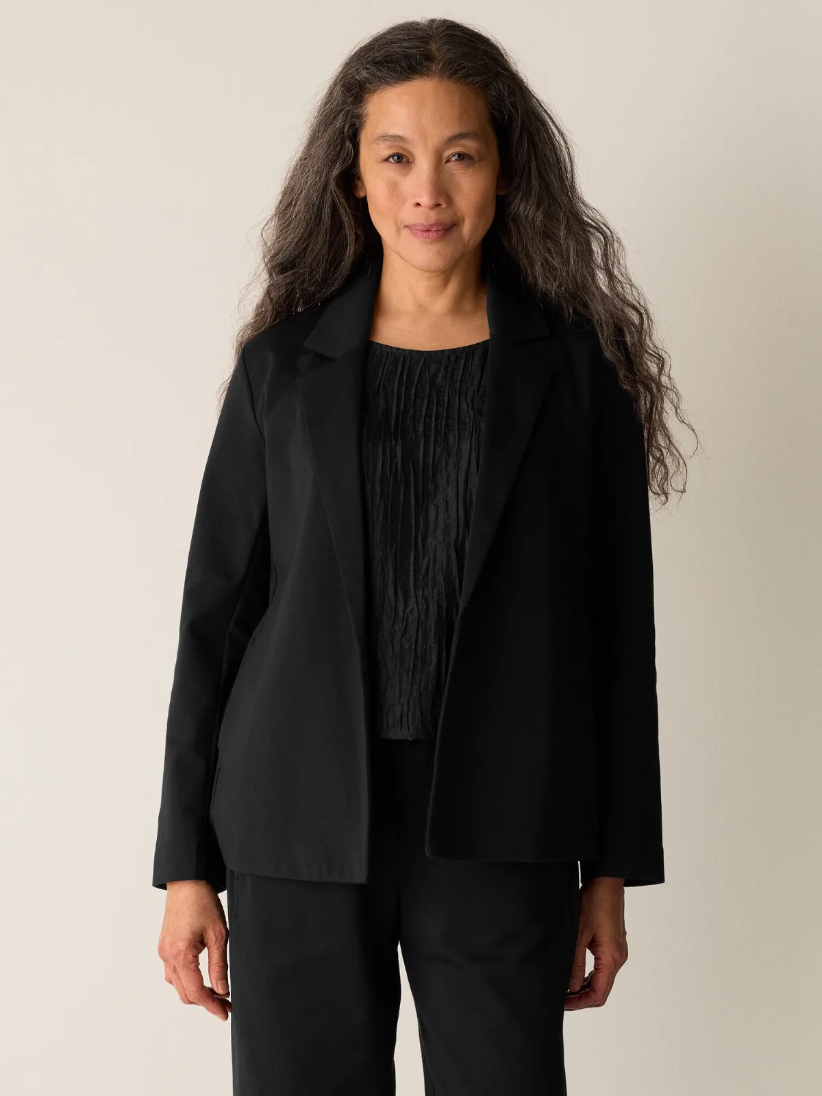Cotton Blend Ponte Blazer