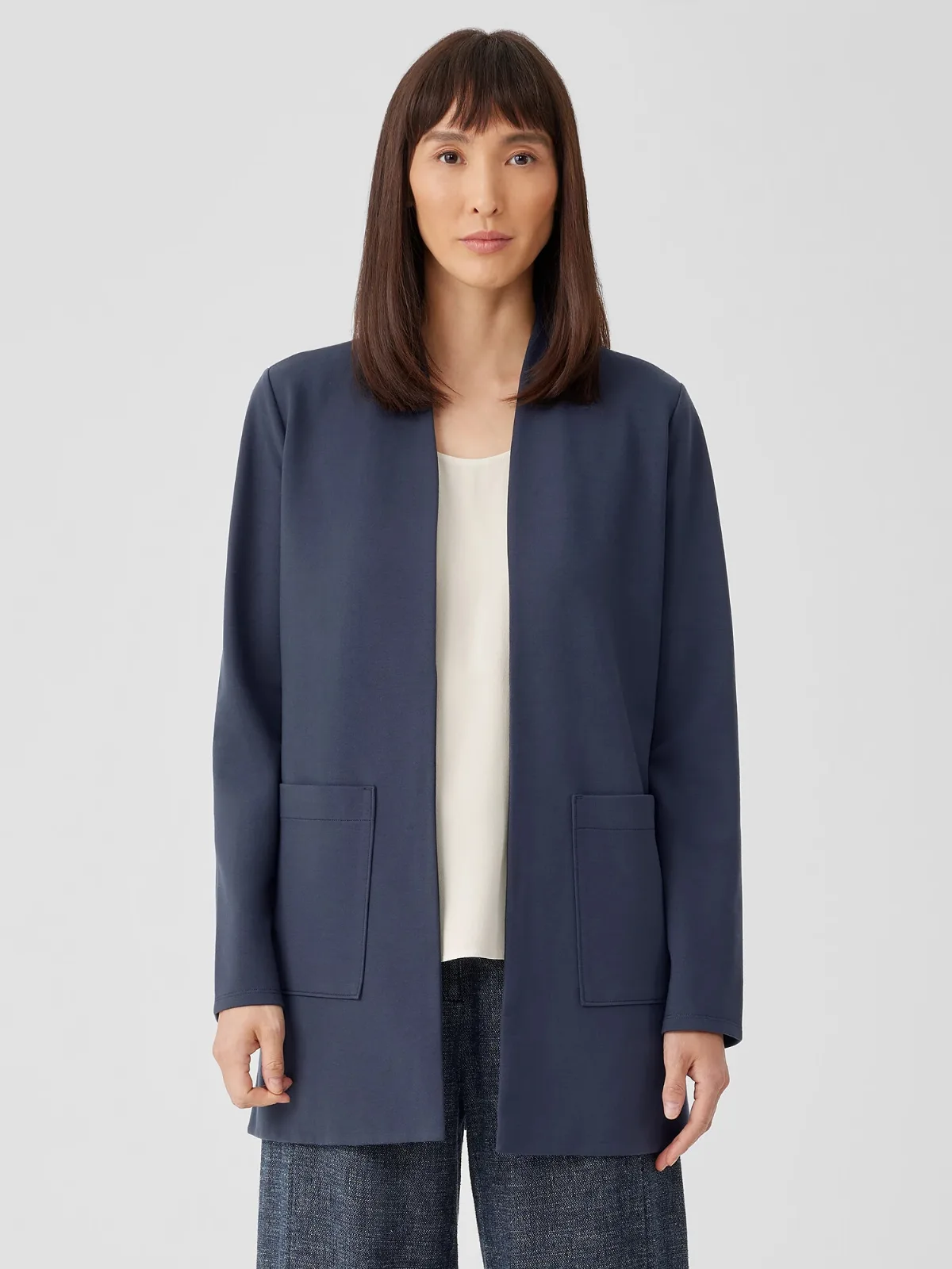 Washable Flex Ponte High Collar Jacket