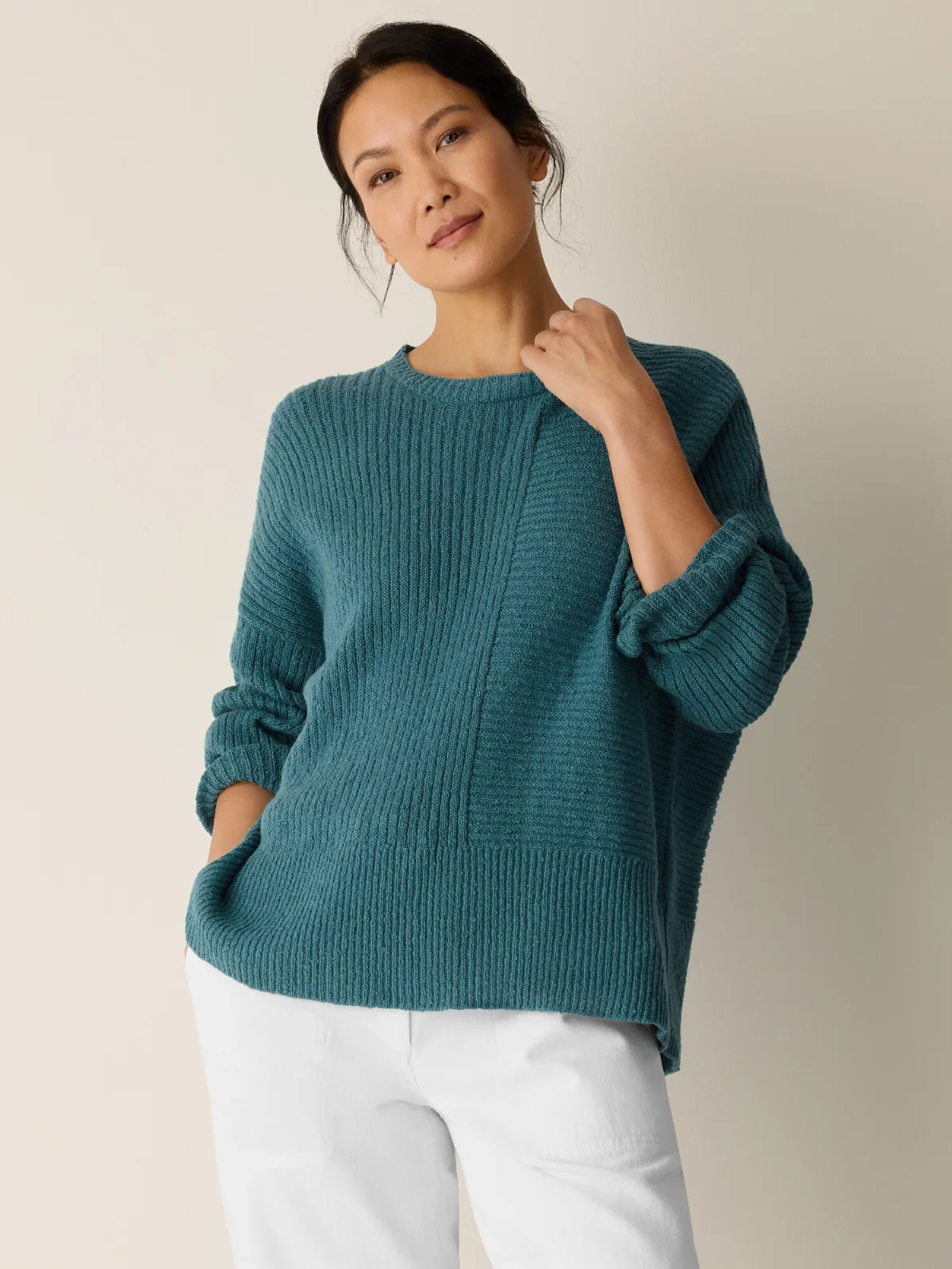 Peruvian Cotton Cloud Crew Neck Top