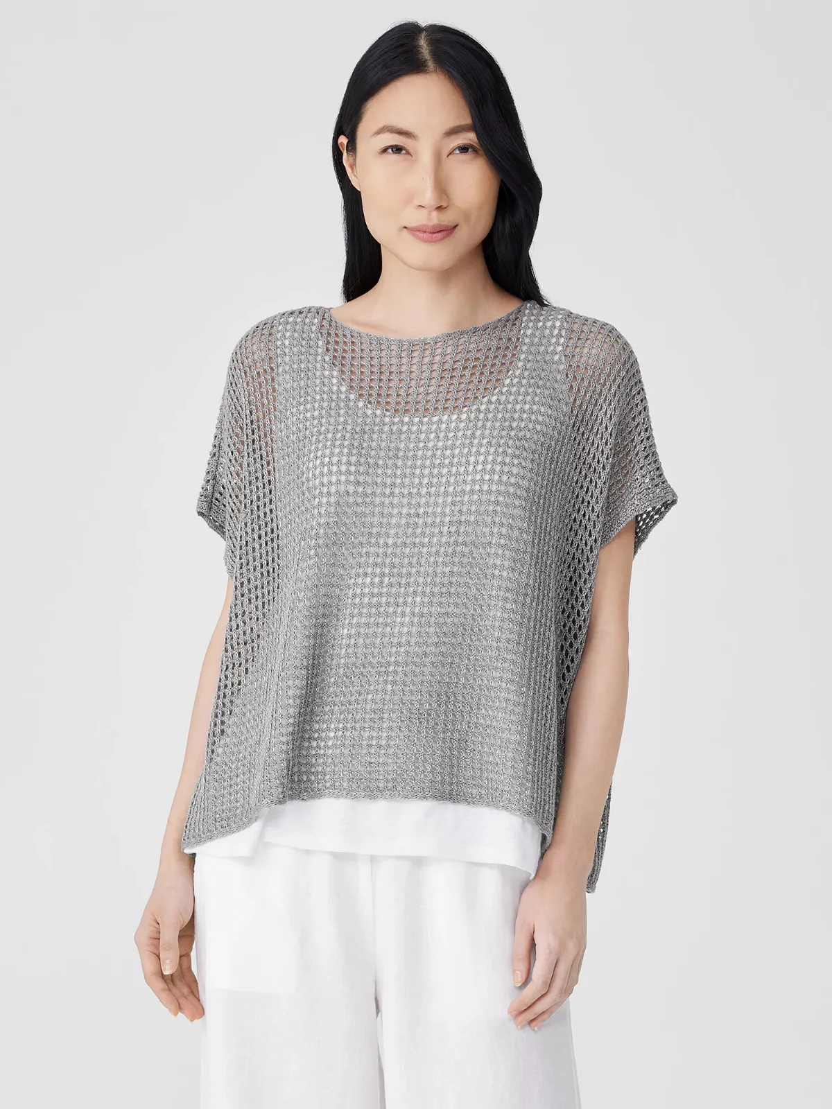 Organic Linen Delave Bateau Neck Top