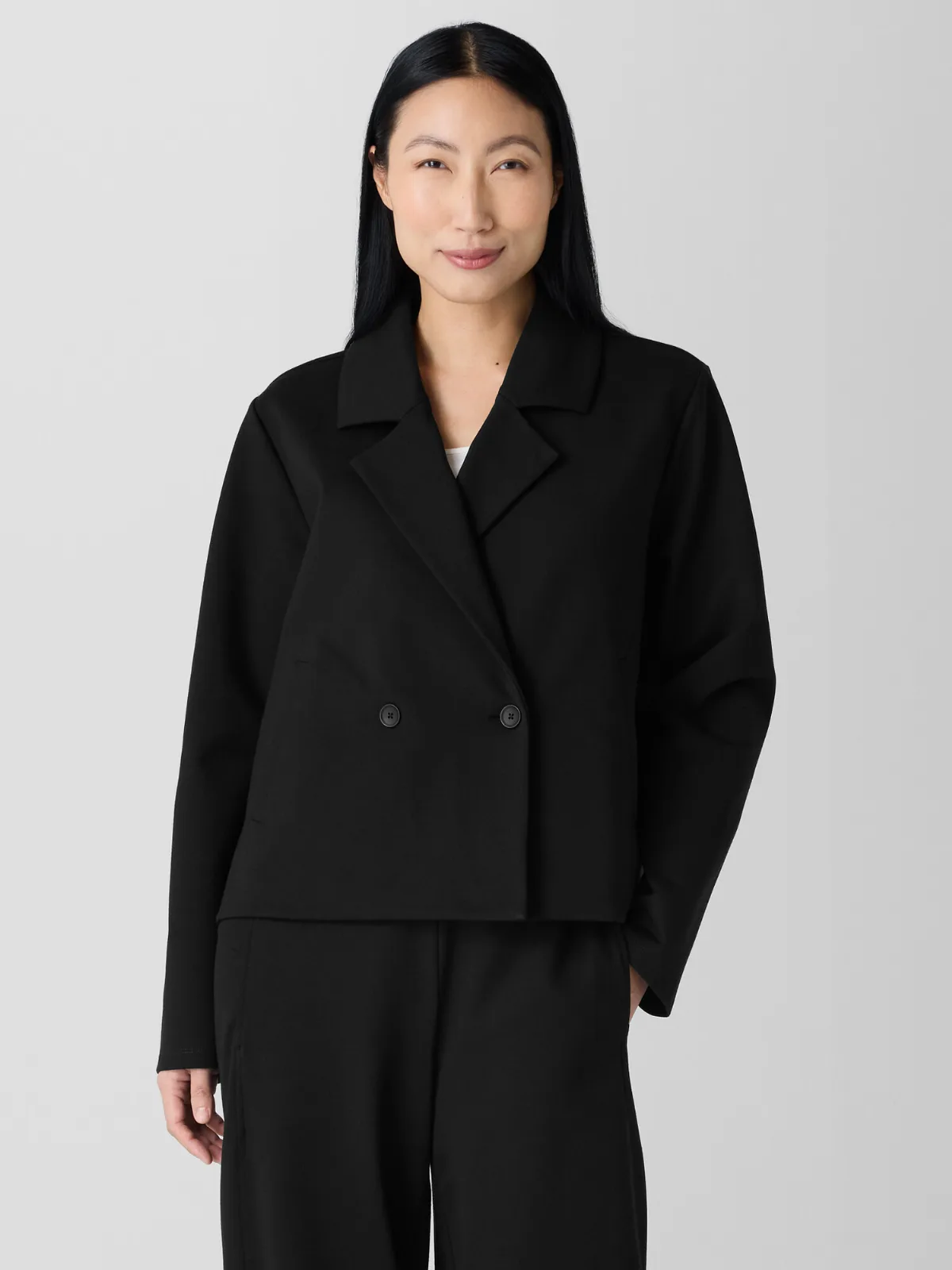 Washable Flex Ponte Short Blazer