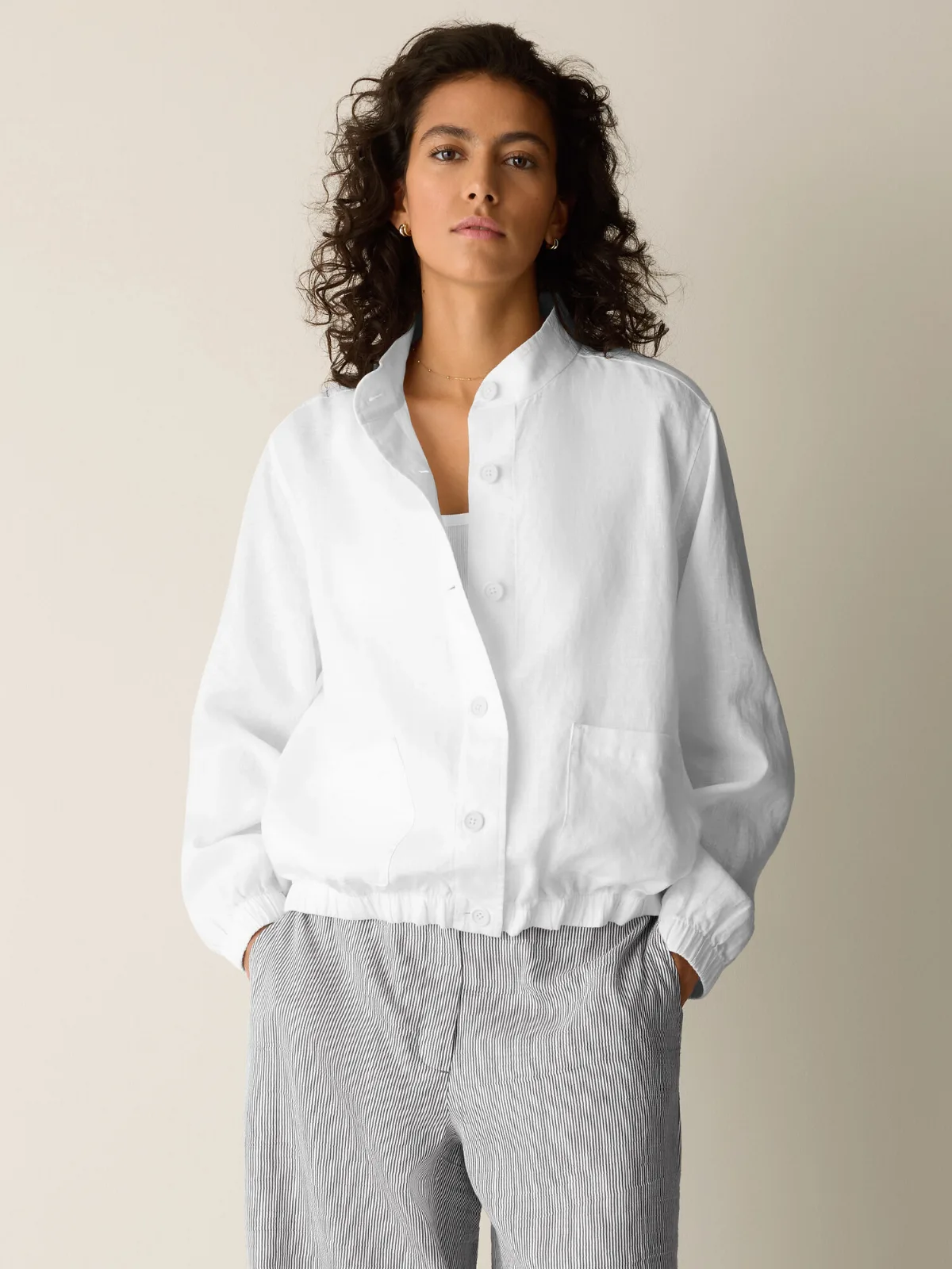 Organic Linen Flight Jacket