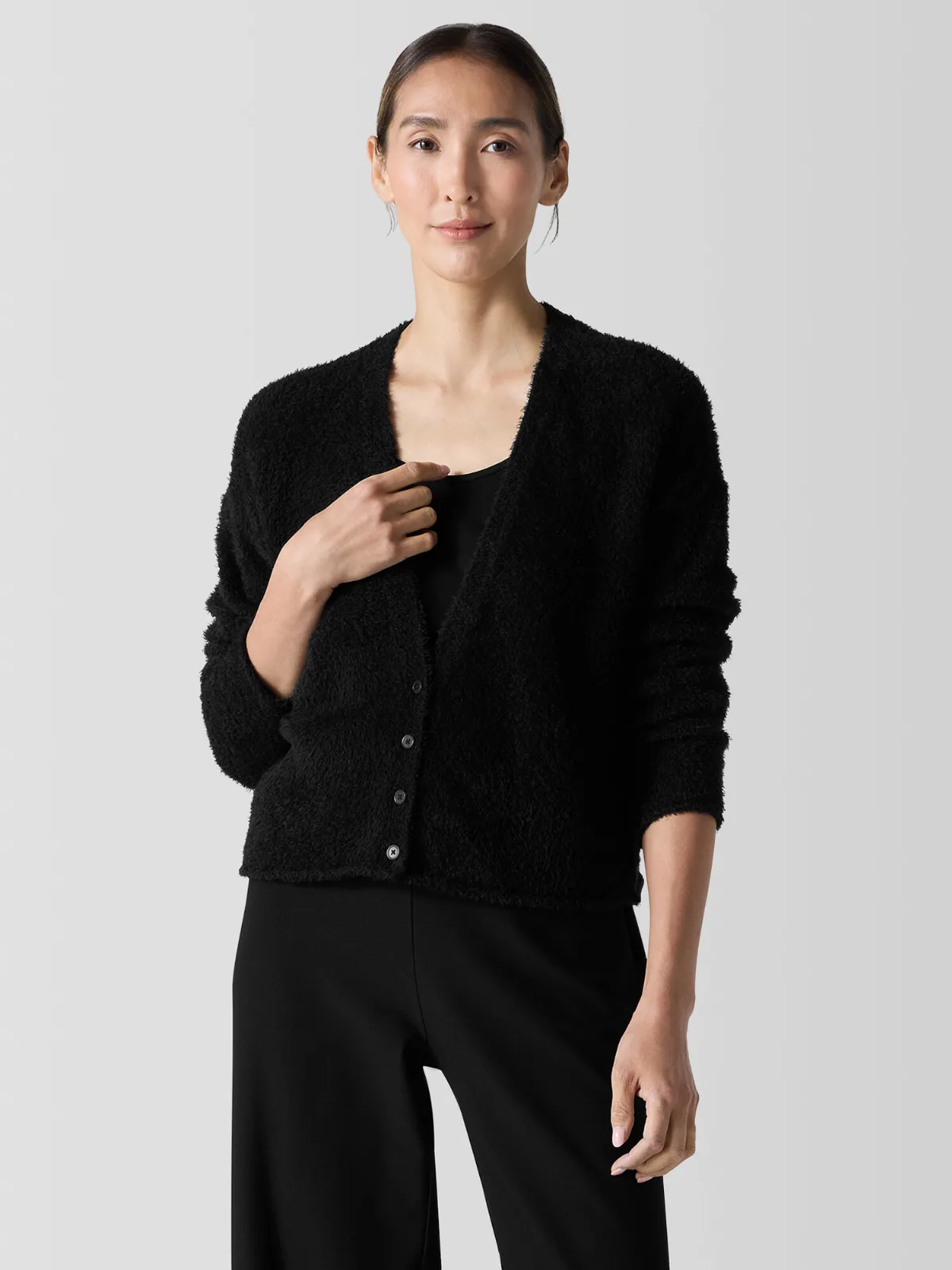 Organic Cotton Eyelash Cardigan