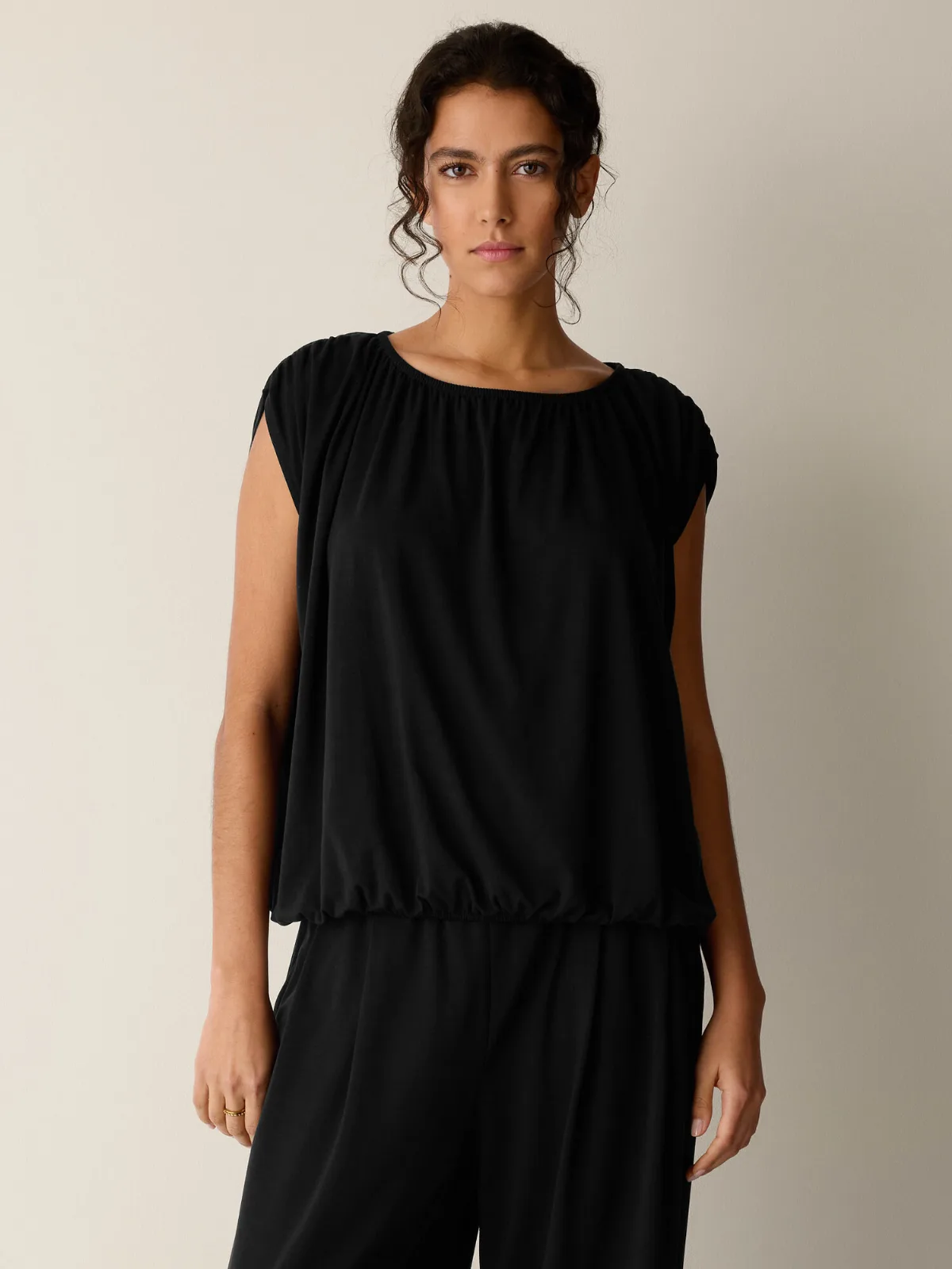 Fine Jersey Bubble Top by EILEEN FISHER