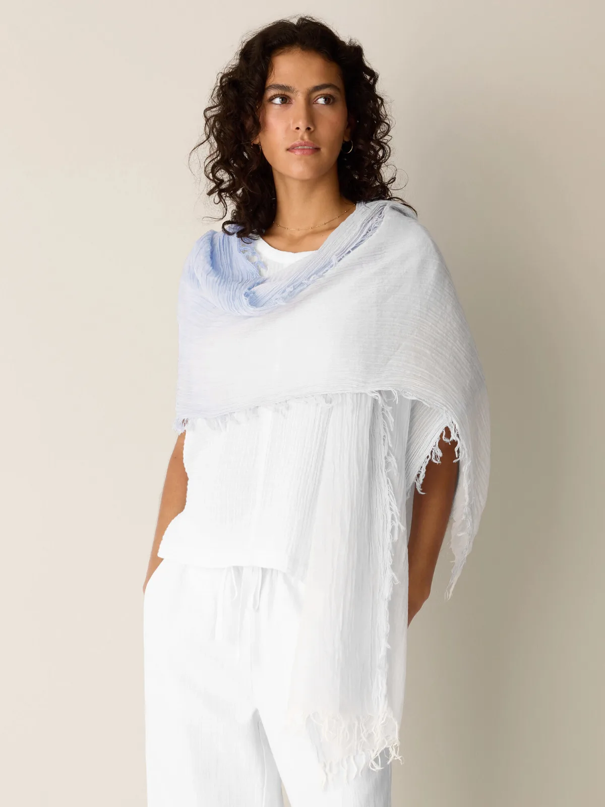 Watercolor Cotton Gauze Scarf