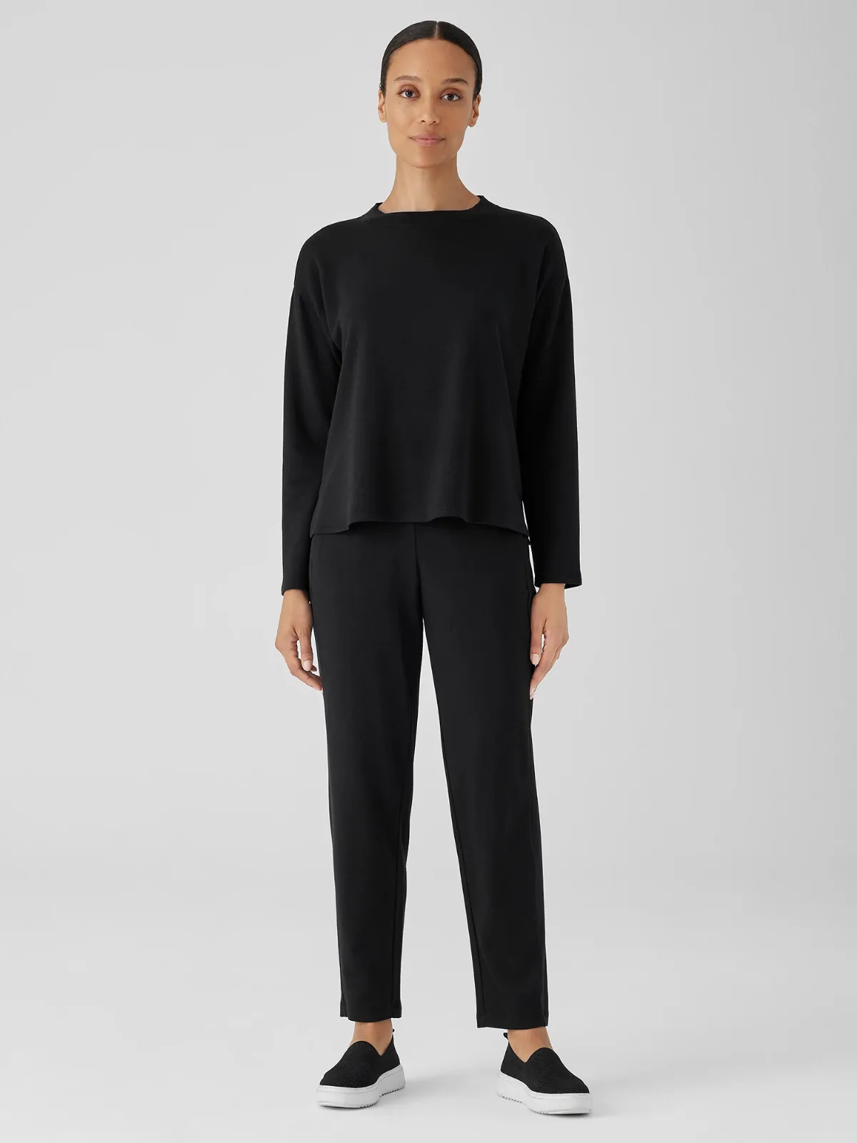 Cozy Brushed Terry Hug Slouchy Pant by EILEEN FISHER